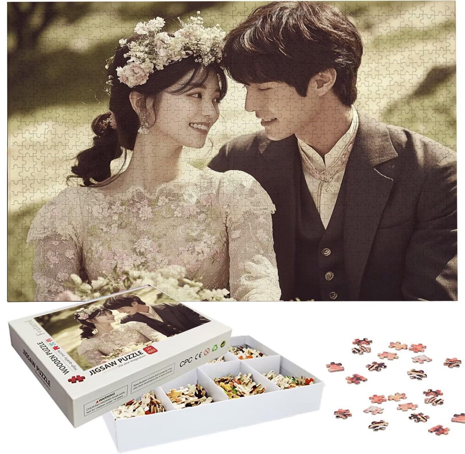 Spersonalizowane puzzle, niestandardowe drewniane puzzle fotograficzne