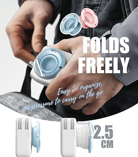 Miniatura 5 de Nearockle Organizador de cargador plegable para cable de carga, compatible con bloque de cargador USB C, cargador de MacBook, cables de carga de PC,