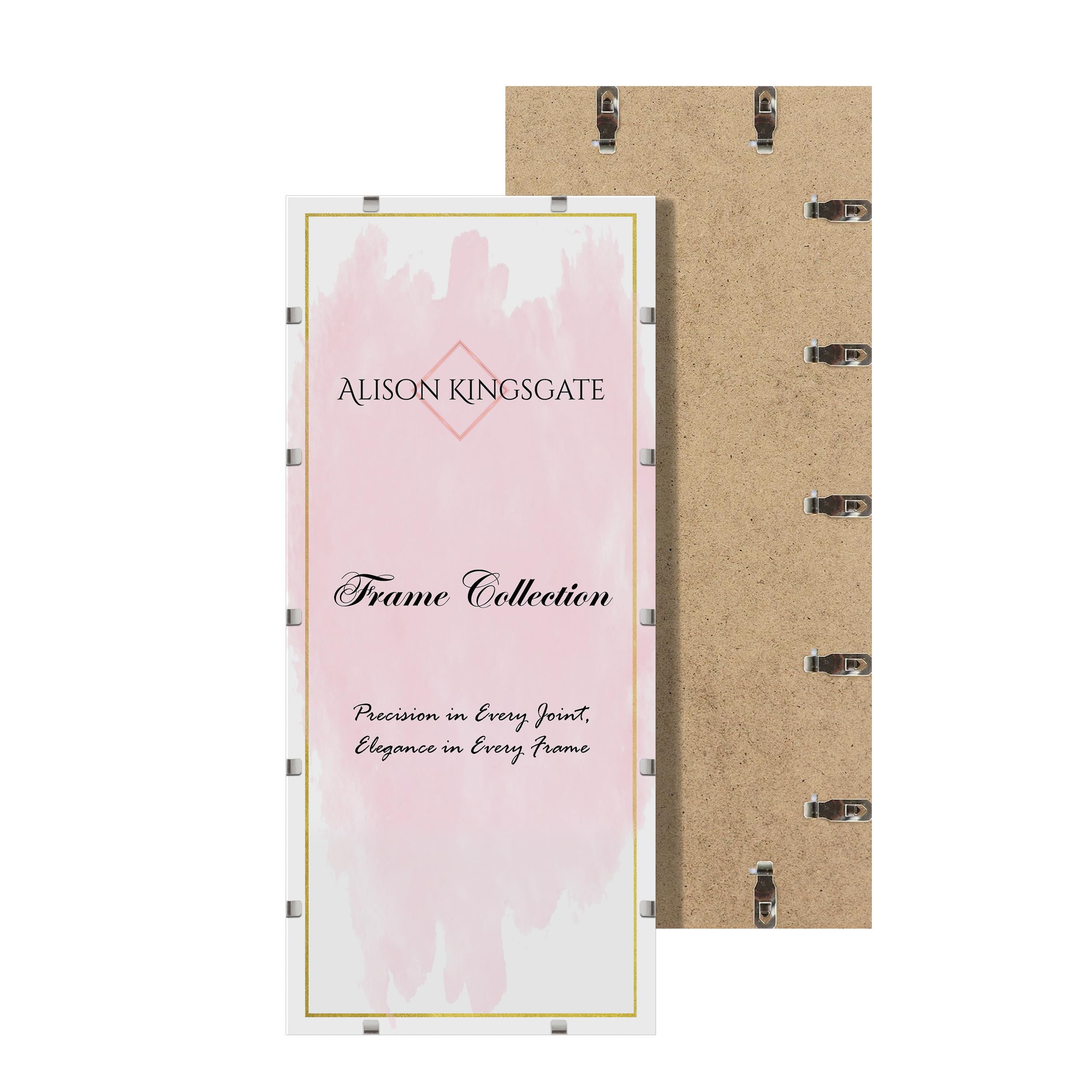 Alison Kingsgate 100X50CM Clip Frames Frameless Picture Frame with Shatter-Resistant Perspex & Sturdy MDF Back Borderless Clip Photo Frame for Posters, Certificates, Art & Wall Decor — image 1