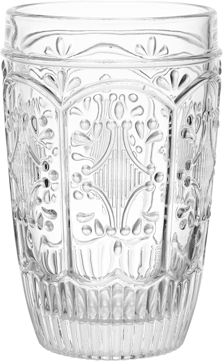 Fitz & Floyd Fitz and Floyd Trestle Highball Tumbler Cups, Set of 4, Clear