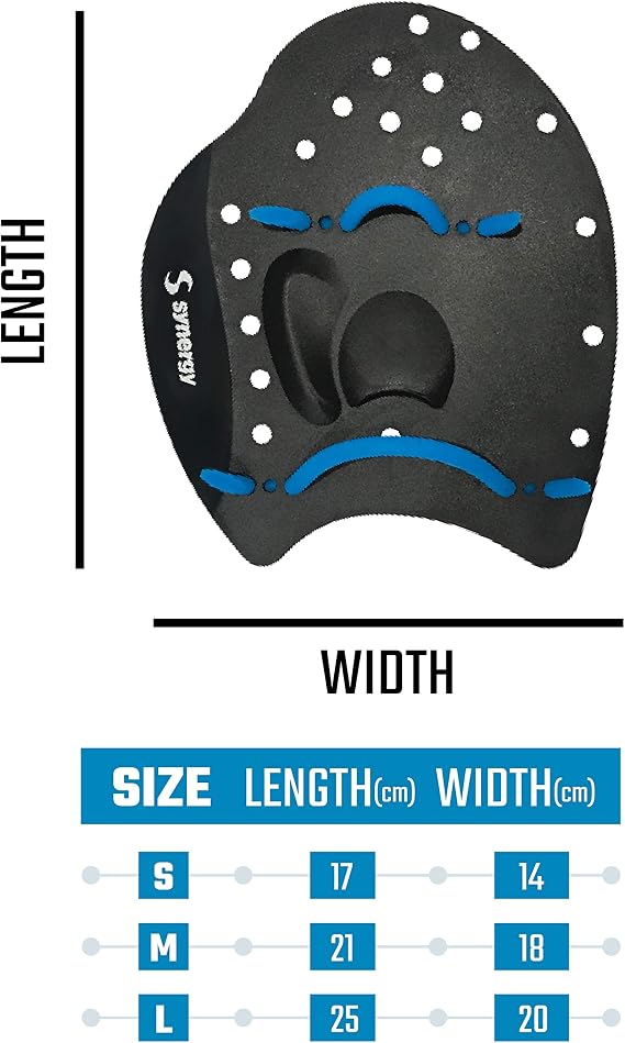 Synergy Hand Paddles for Swim Training (USAT, Medium)