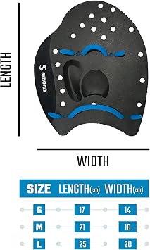 Synergy Hand Paddles for Swim Training (USAT, Medium)