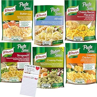 Pasta Side Dish Variety Pack of 6 Yummy Flavors | Knorr Pasta Sides 6 Creamy Cheesy Pasta Side Dishes Cooks in 7 Minutes| ...