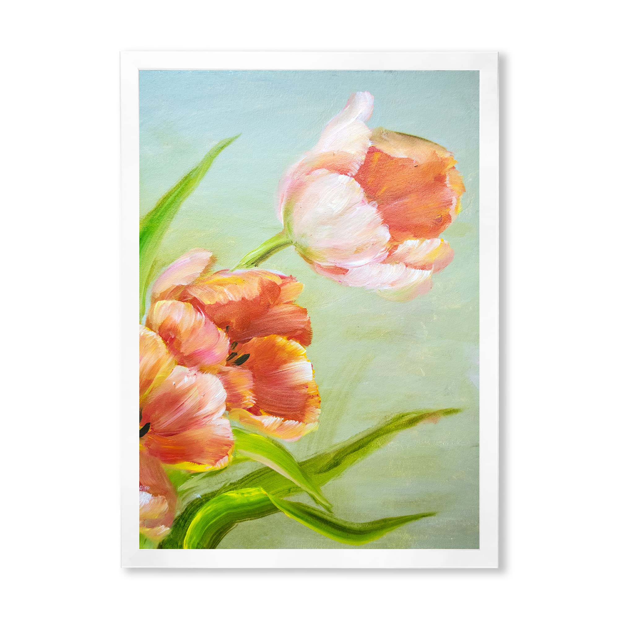 Amazon.co.jp: DesignQ ヴィンテージ レッド チューリップ フラワー I