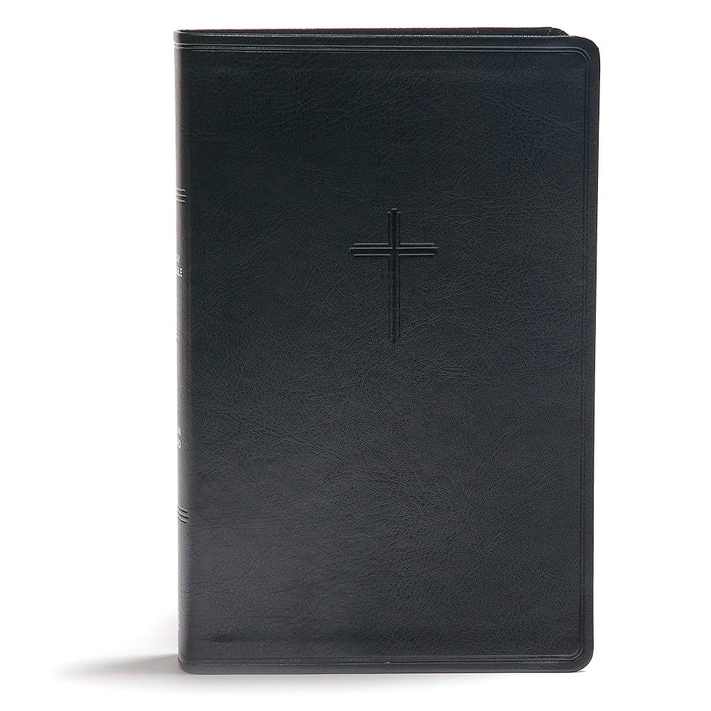 CSB Everyday Study Bible, Black LeatherTouch, Black Letter