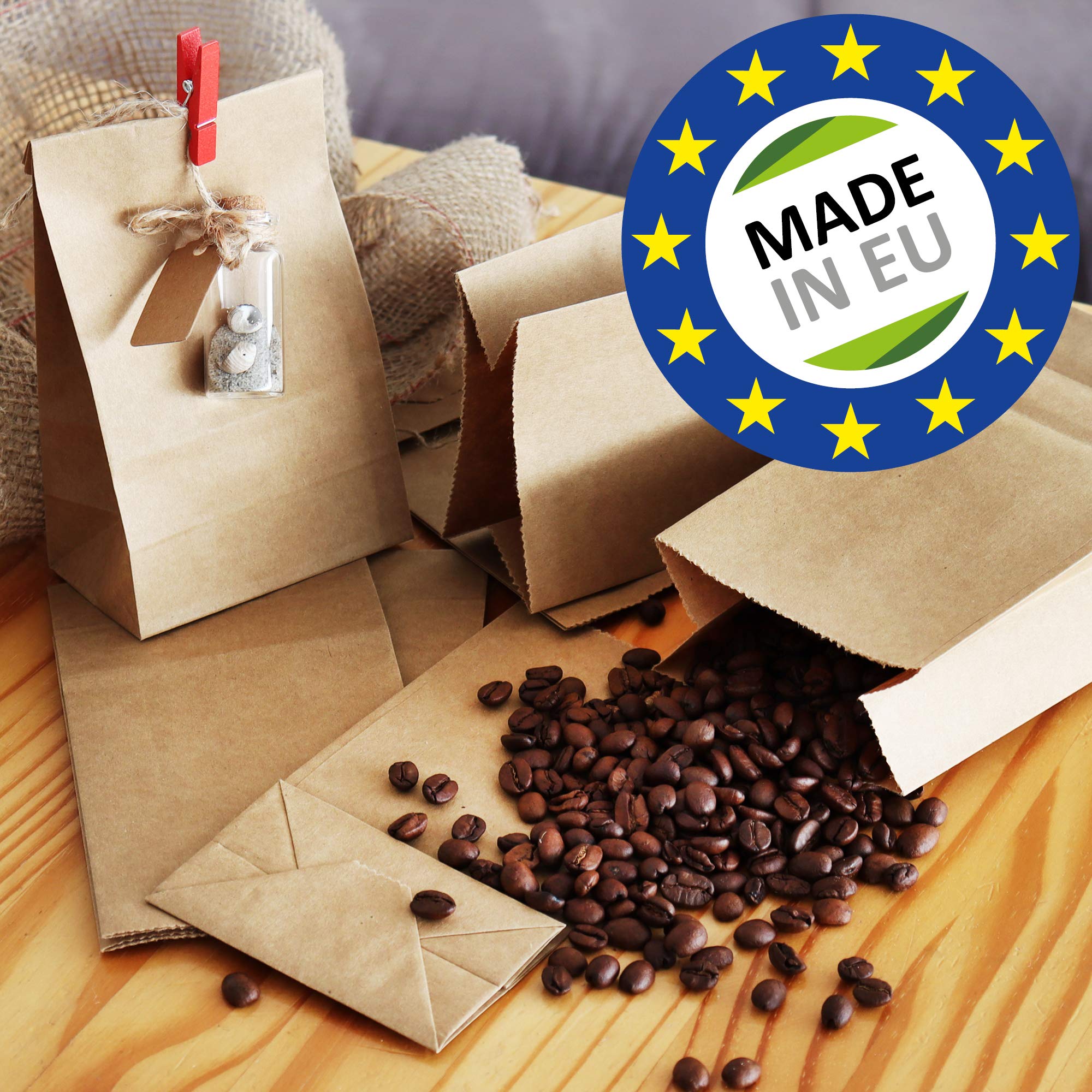Robin Goods® 50x brown paper bags, gift bags made of unbleached kraft paper - Image 2