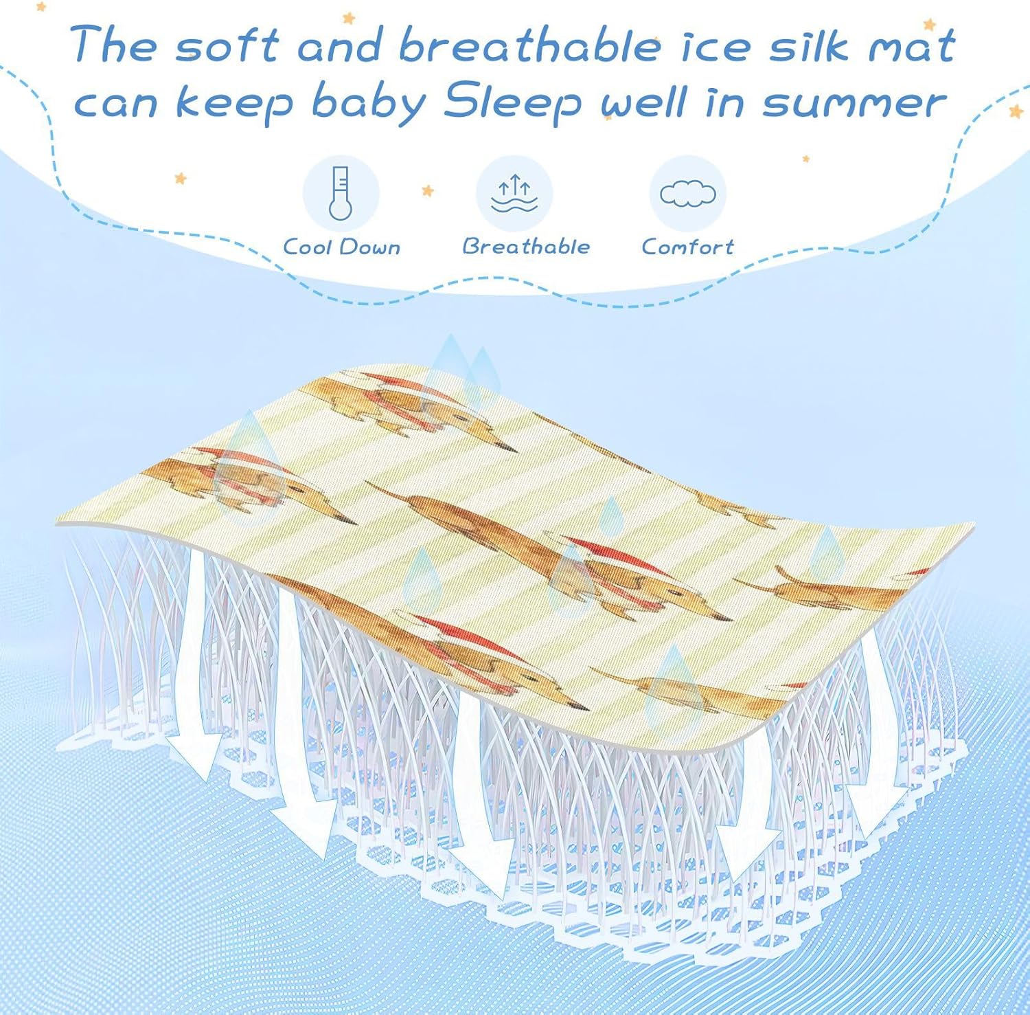 Cooling Baby Fitted Mattress 28" x 52" Absorbent Red Hat Scarf Dog Cute Pads for Bed for Kids, Adult