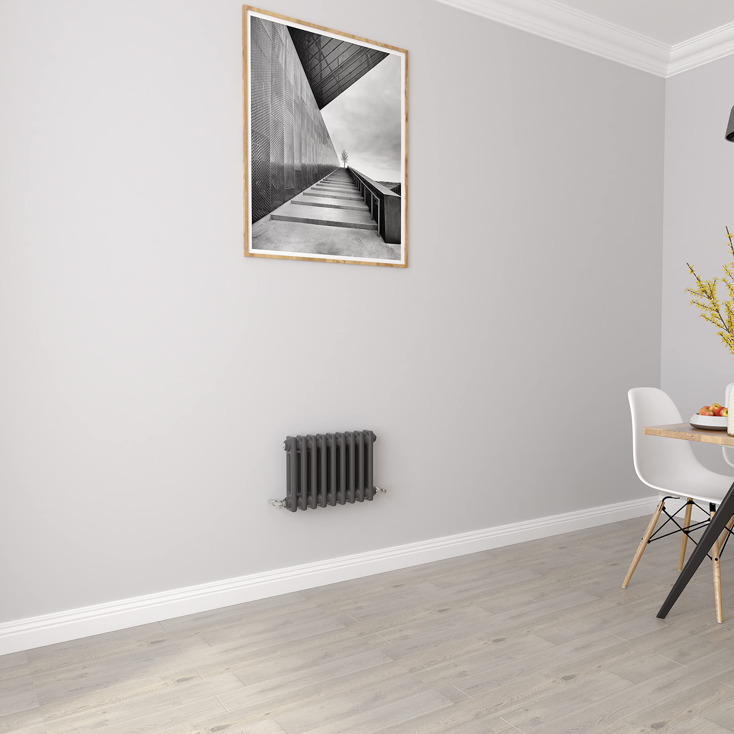 Anthracite radiators Horizontal 2 Column Rads Cast Iron Style Central Heating radiators for Bathroom,Living Room and Kitchen 300x425mm — image 1