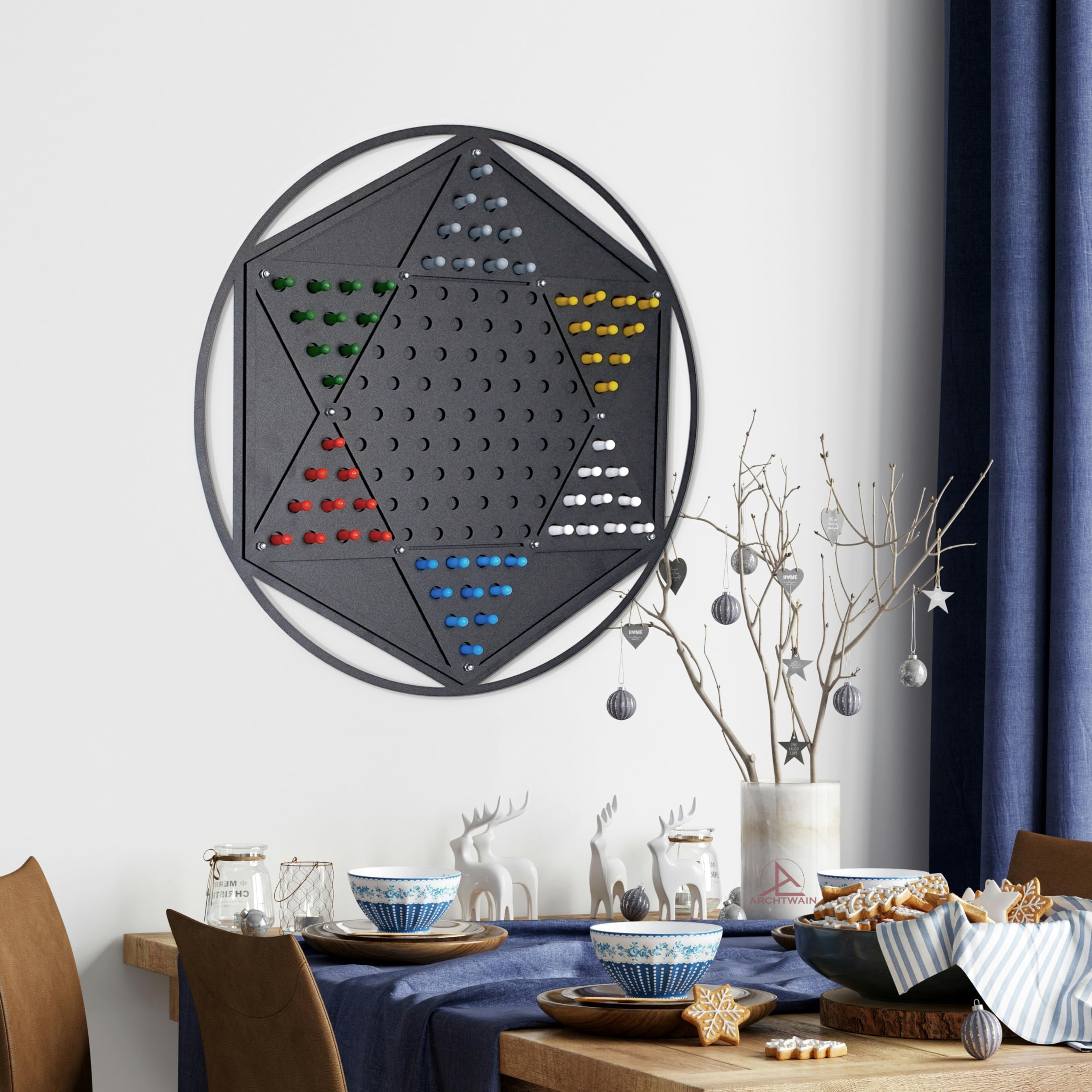 Tubibu Metal Wall Mounted Basketball Hoop - Large Game Room Decor For Office Or Playroom