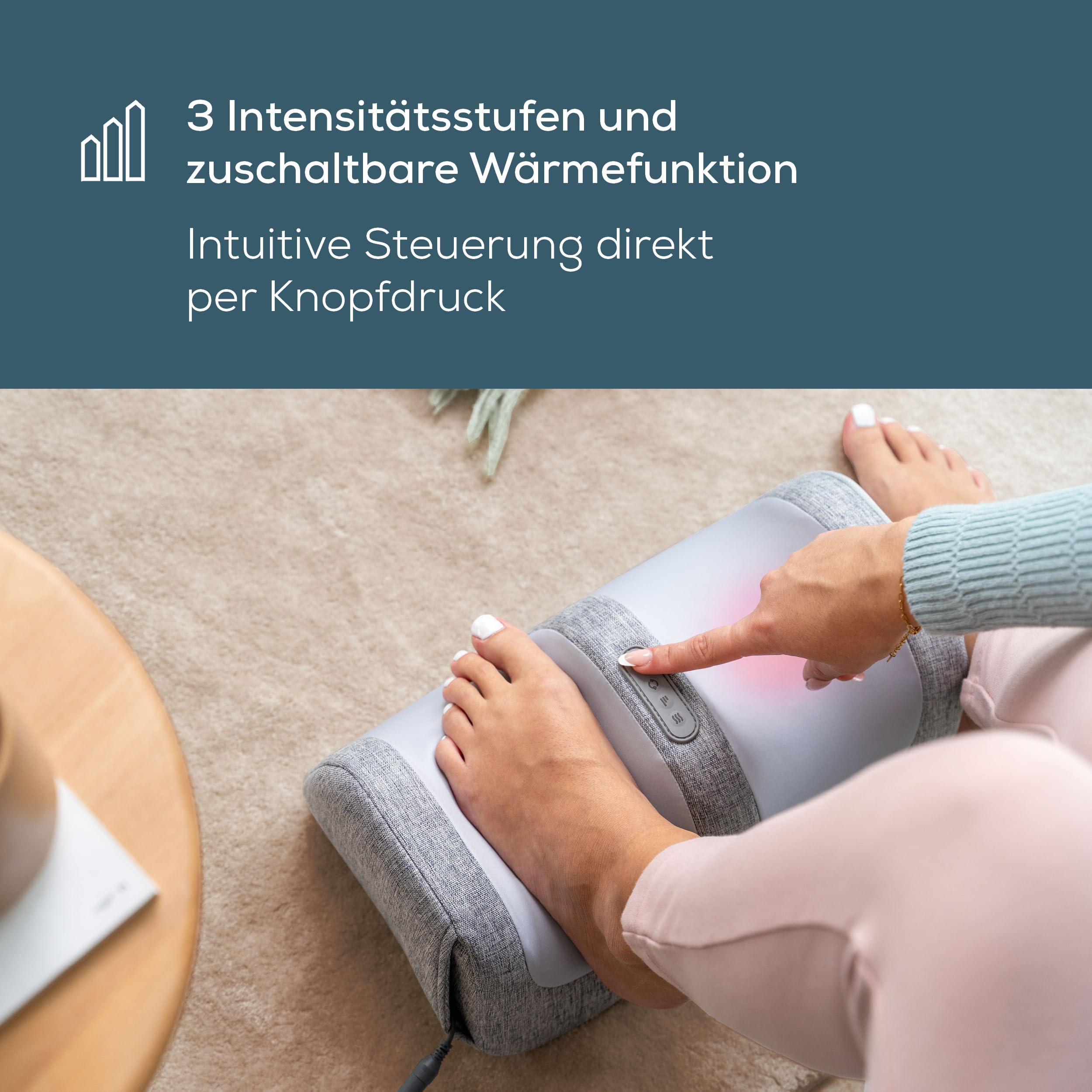 Beurer FM 42 Shiatsu Fuß- und Waden-Massagegerät mit Wärmefunktion