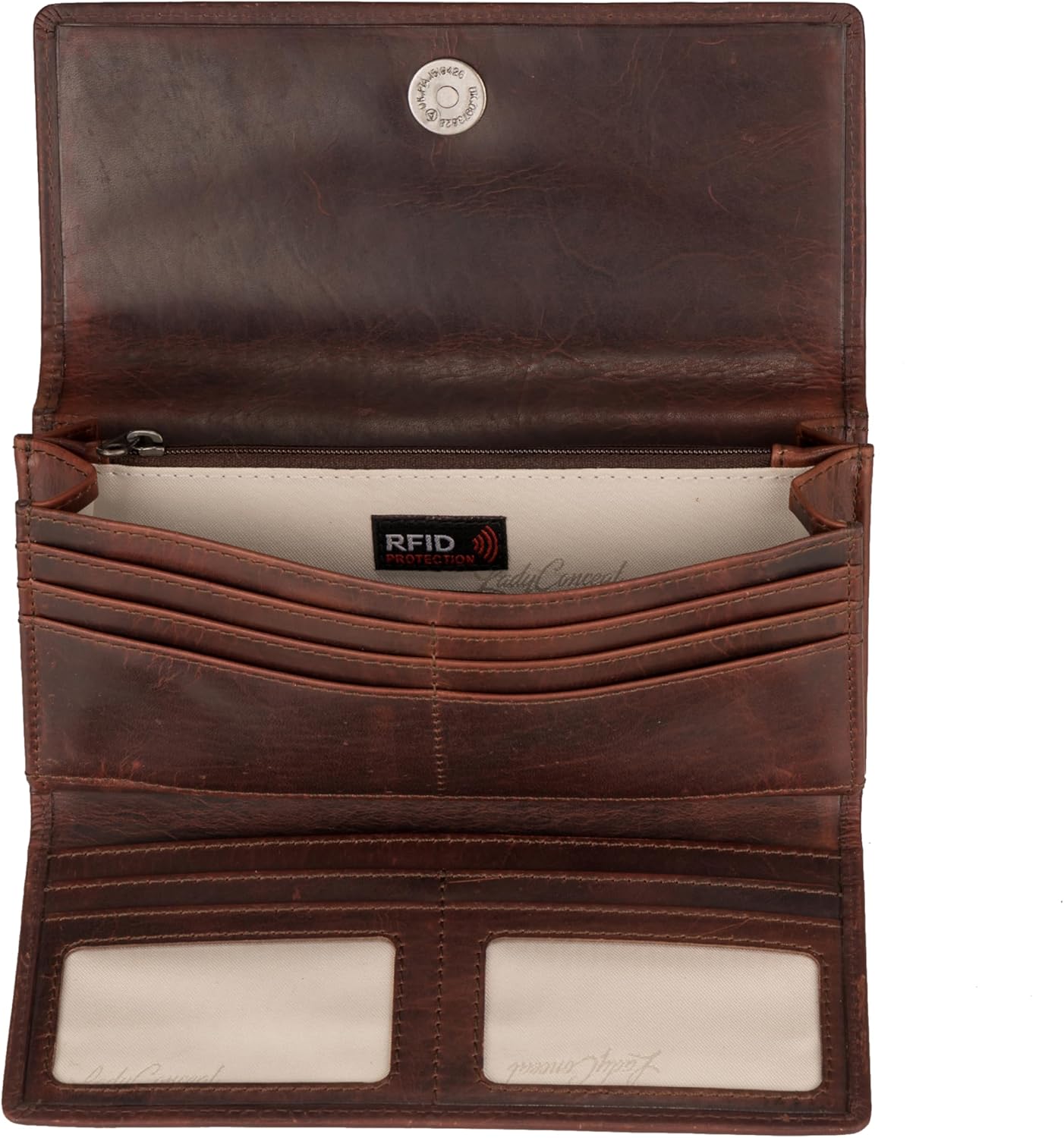 RFID Leather Laced Wallet by Lady Conceal