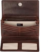 Vista 5 de Lady Conceal Cartera de piel con cordones RFID Hope, Coñac, Cartera triple