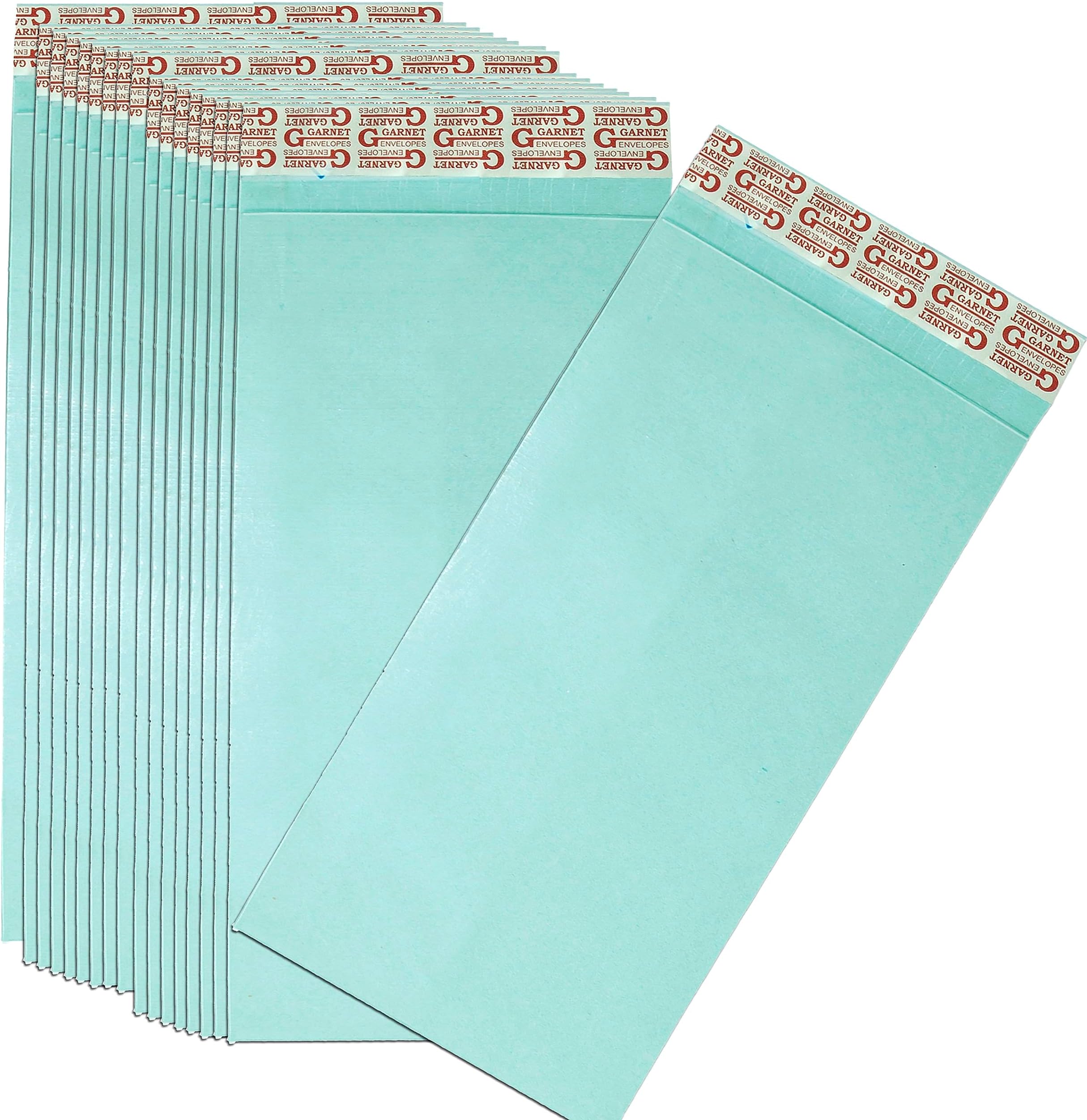 Shuban Cloth Lined Envelopes for Courier, 50 Pieces, Green, 11 X 5 Inches