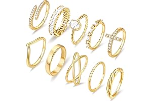 Dainty Gold Knuckle Rings Set for Women