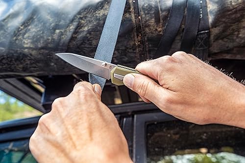 Miniatura 7 de Gerber Gear Fuse - Cuchillo de bolsillo, hoja de borde plano de 3.3 pulgadas, salvia, acero inoxidable