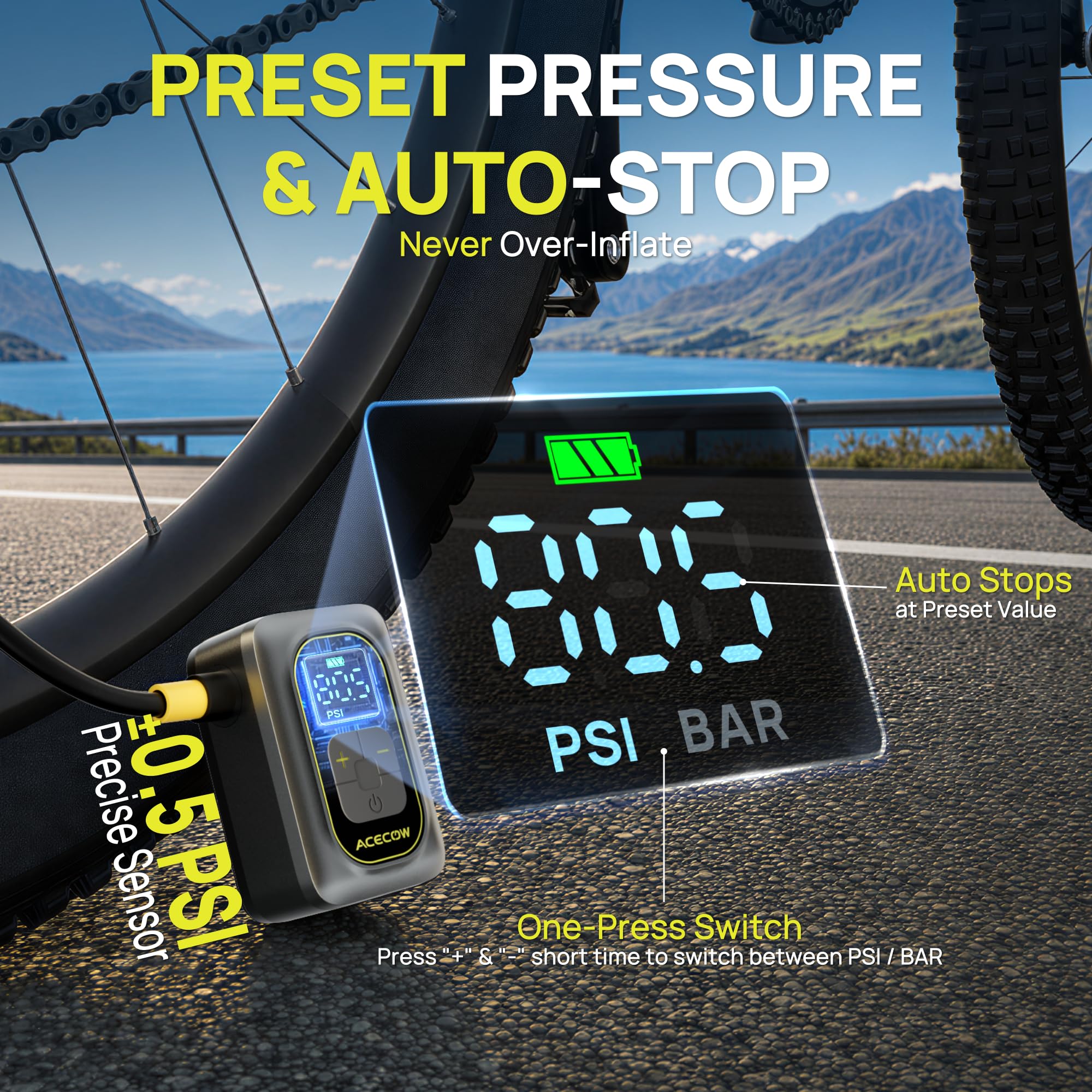 Electric Bike Pump - Fast & Portable -5 Electric Bike Pump - Fast & Portable -5