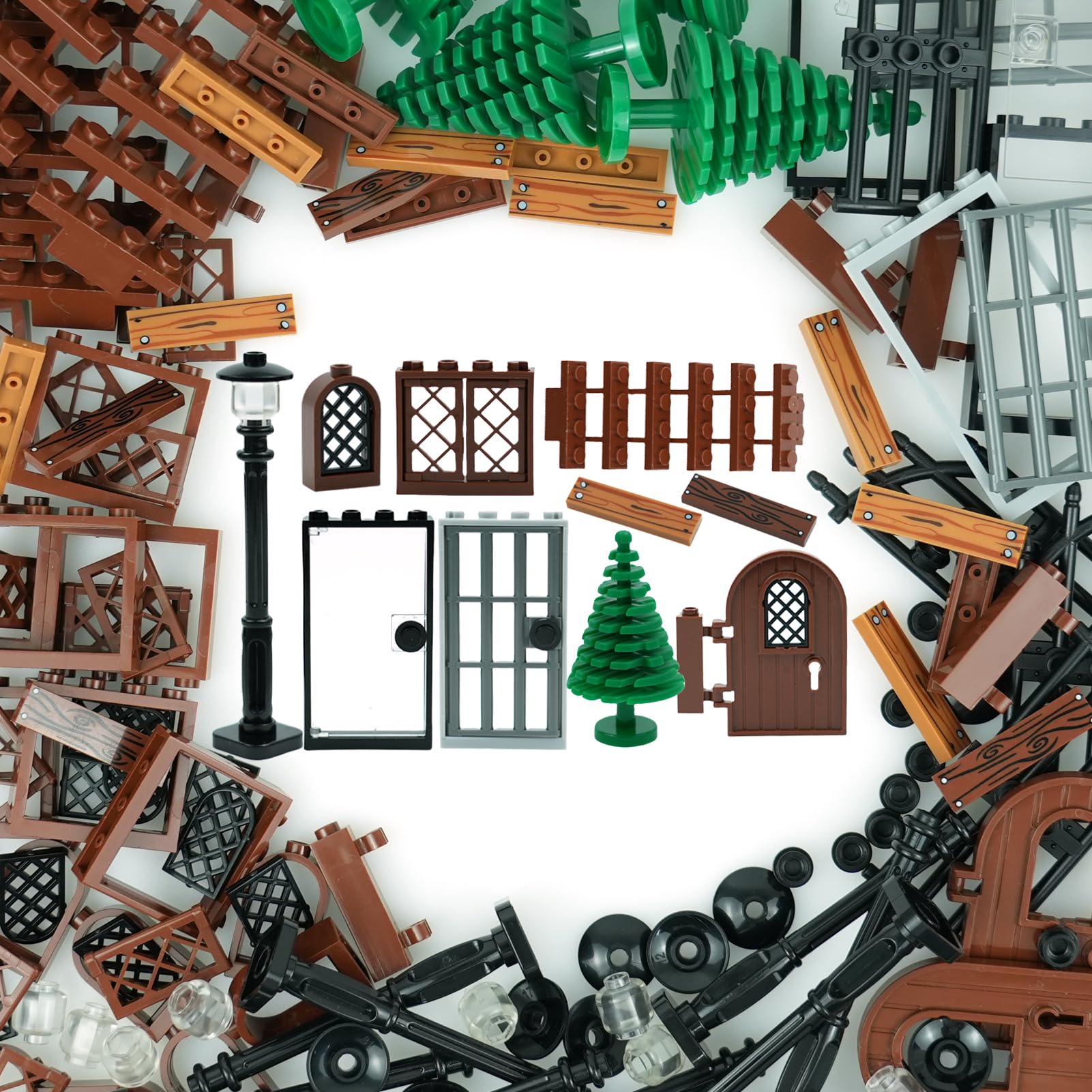 Amazon.com: BroTex Doors Windows Accessories Bricks Pieces, House