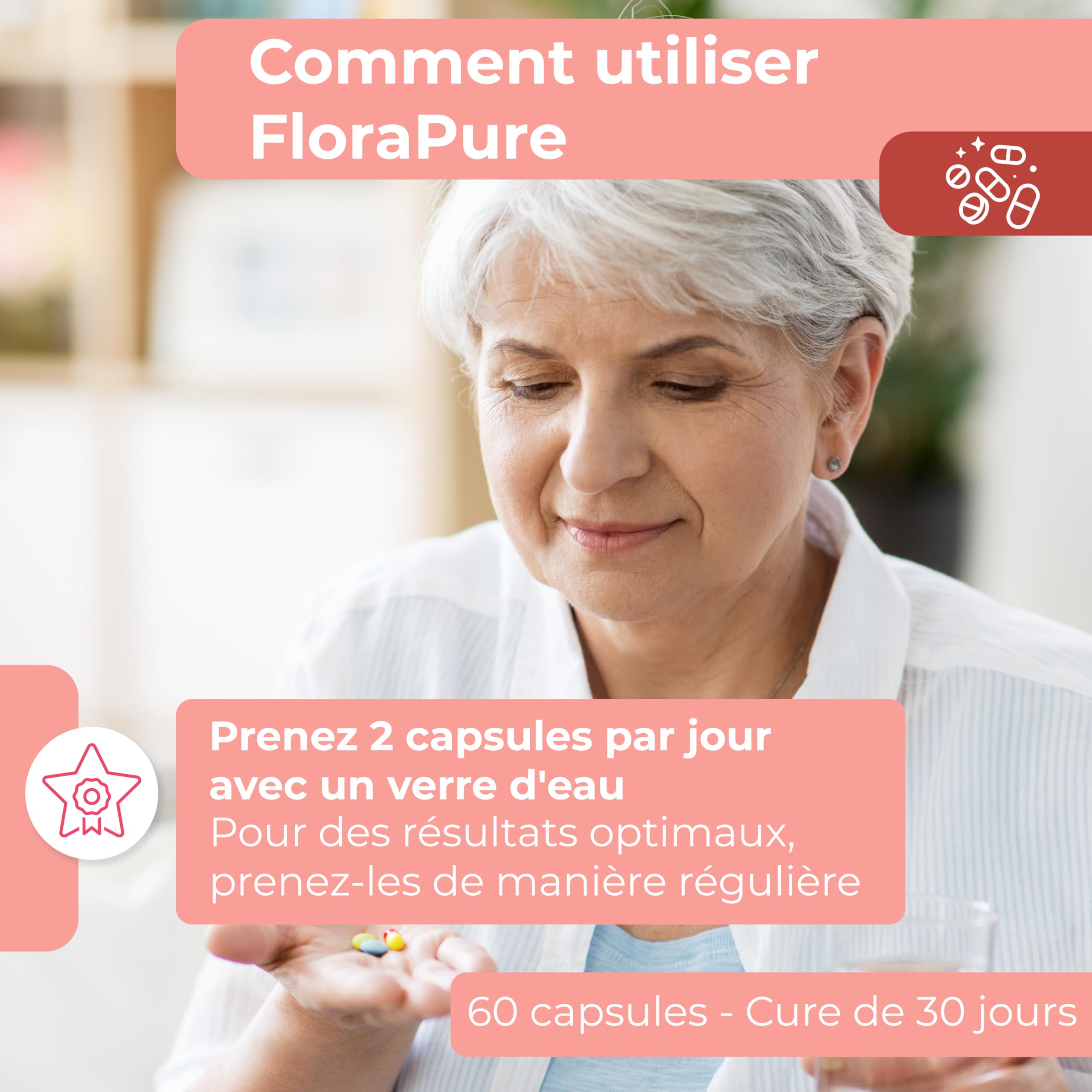 FloraPure de NutriSolution : Soutien Avancé Santé Urinaire - Mélange Naturel Cranberry, D-Mannose & Piloselle - Favorise le Confort Vésical & Bien-être Urinaire - 60 Gélules - Fabriqué en France (1)