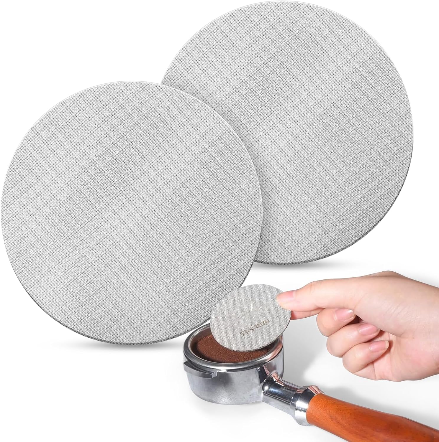 Espresso Puck Screen, 2 Pcs Stainless Steel Coffee Filter Mesh Plate