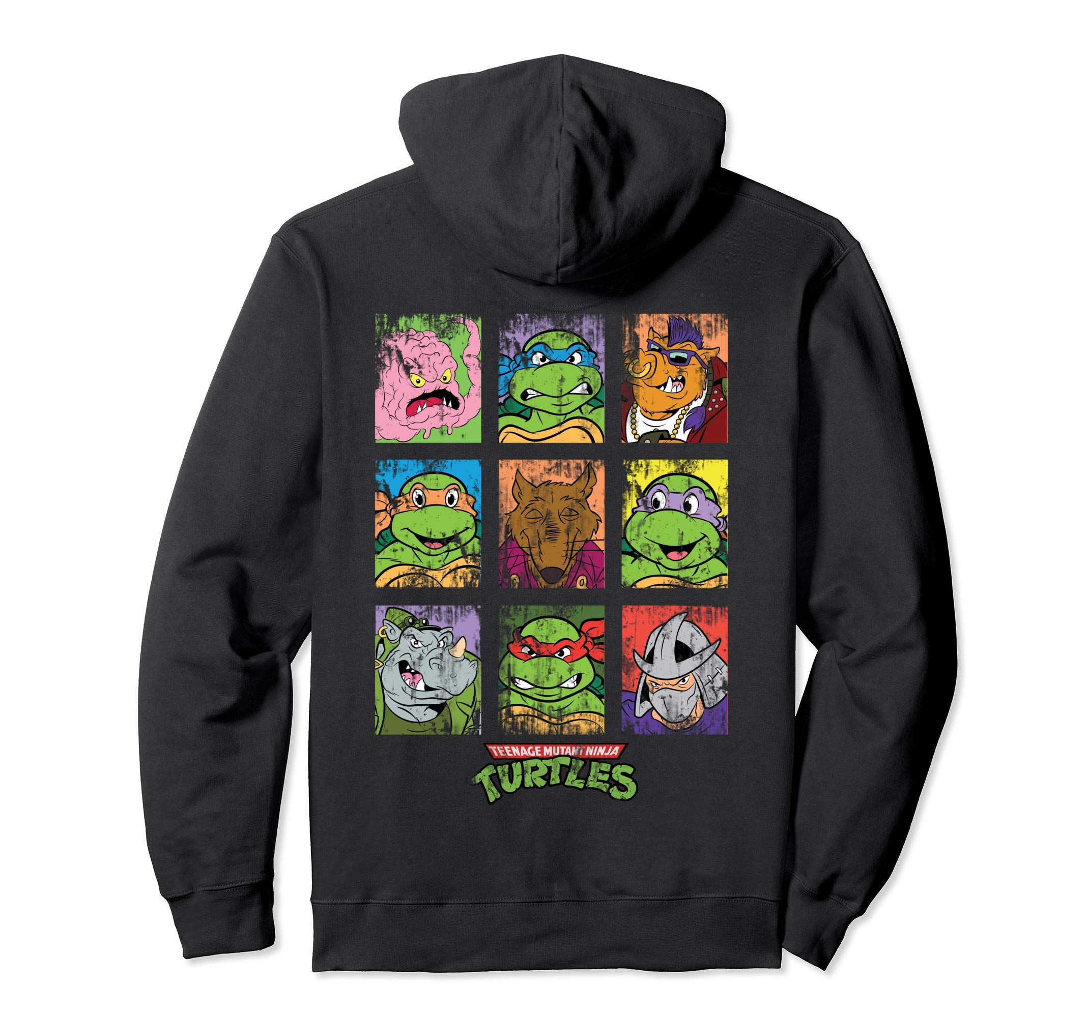 Teenage Mutant Ninja TurtlesGroup Grid Distressed Pullover Hoodie