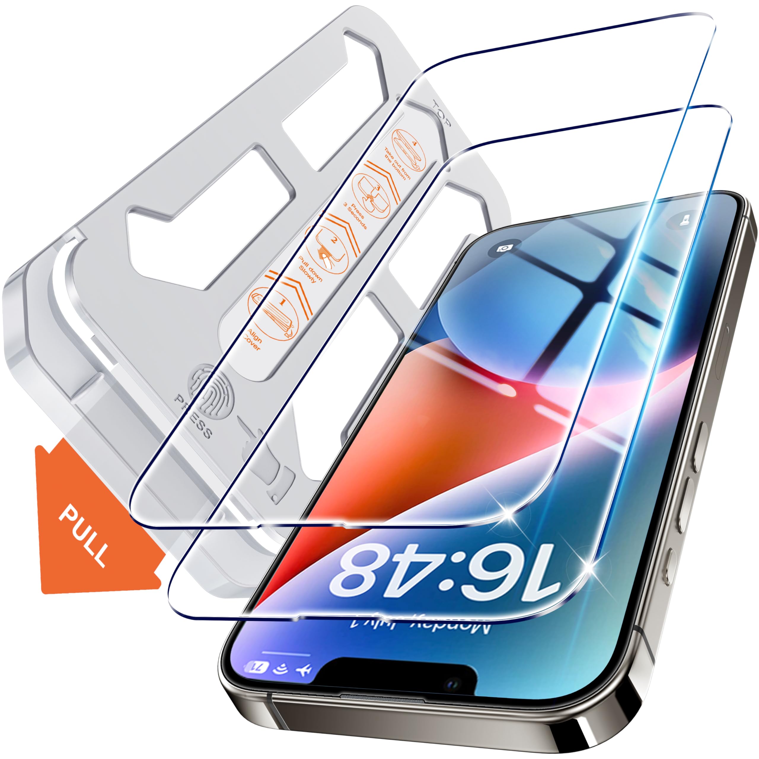 Pellicola Vetro Temperato Per IPhone 13/13 Pro - 2 Pezzi Con Installazione Facile - Foto 2