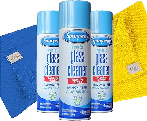 Miniatura 7 de Sprayway - Limpiador de vidrios de espuma en aerosol, versátil para limpiar ventanas de coche, espejos y más, espuma de larga duración sin amoníaco,