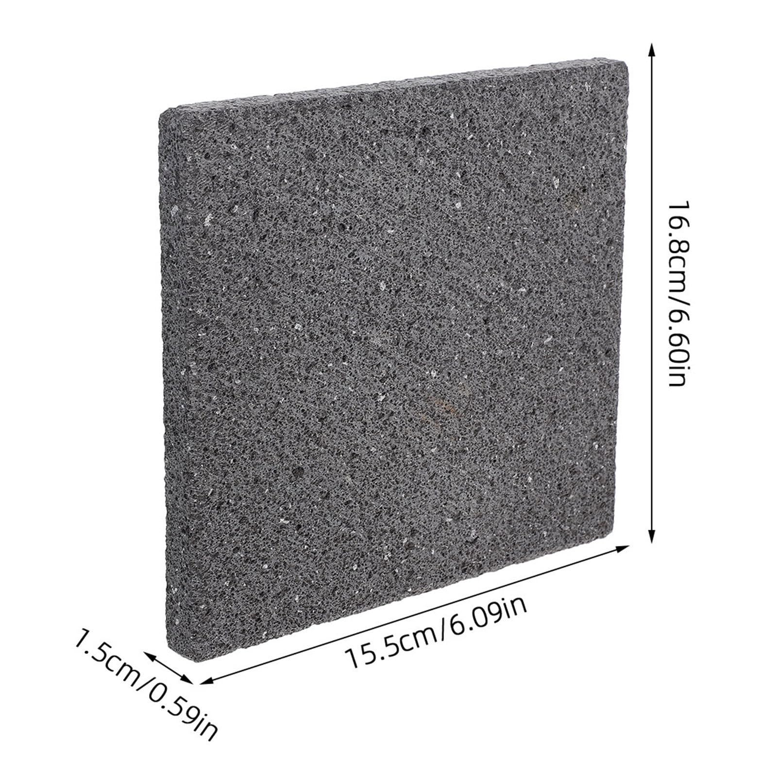 YARNOW Piastra in Pietra Lavica per Barbecue Coreano, Dimensioni 16,8x15,5x1,5cm, Ritenzione Calore Efficiente e Cottura Sicura per Cene Regolari e Korean BBQ
