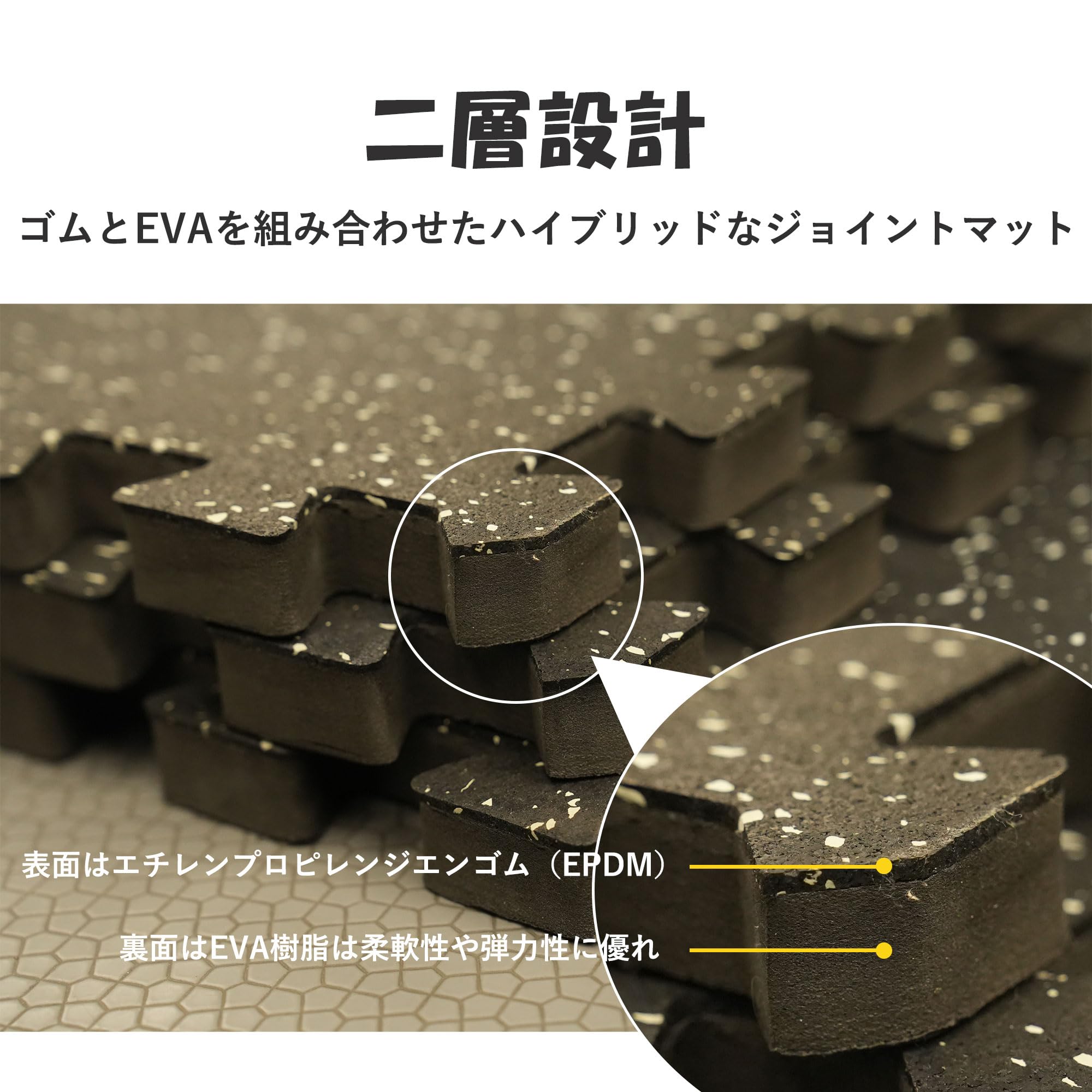 Amazon.co.jp: SINO ジムマット 大判トレーニング 2層構造（ゴム+EVA