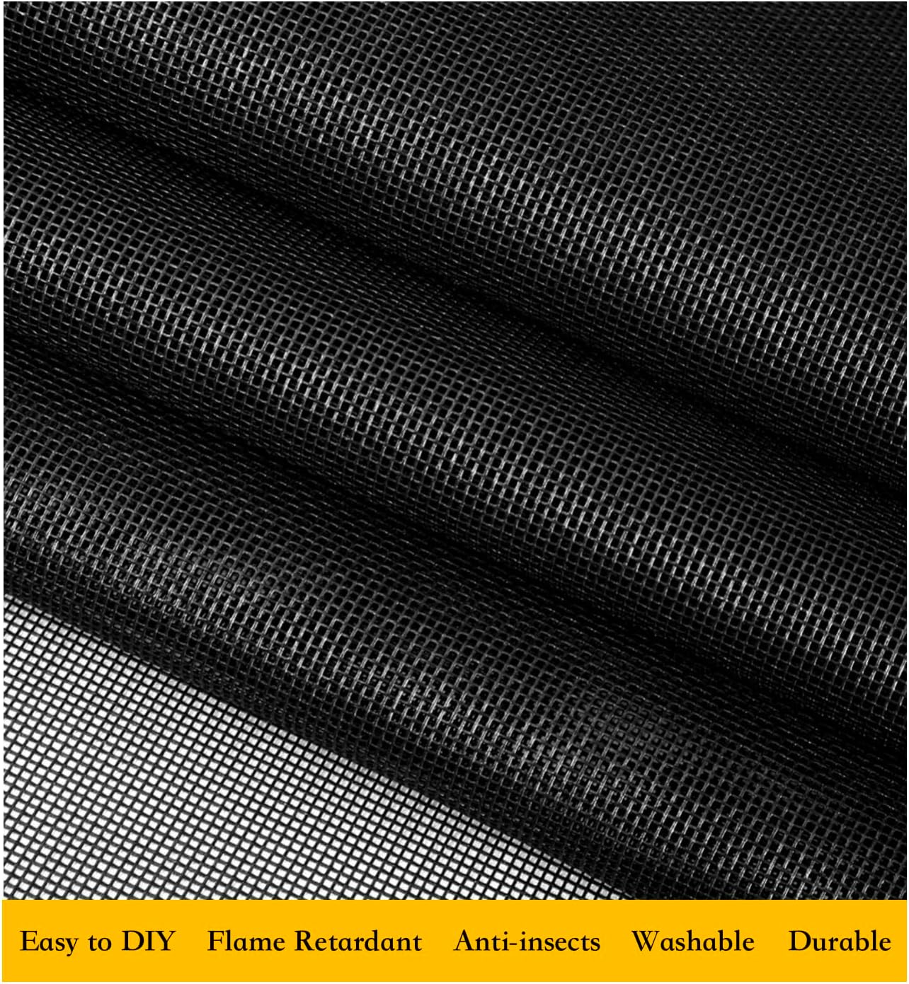 (36 in. x 100 ft. Black) Fiberglass Screen Roll for Window, Door or Patio Screening and Replacement.