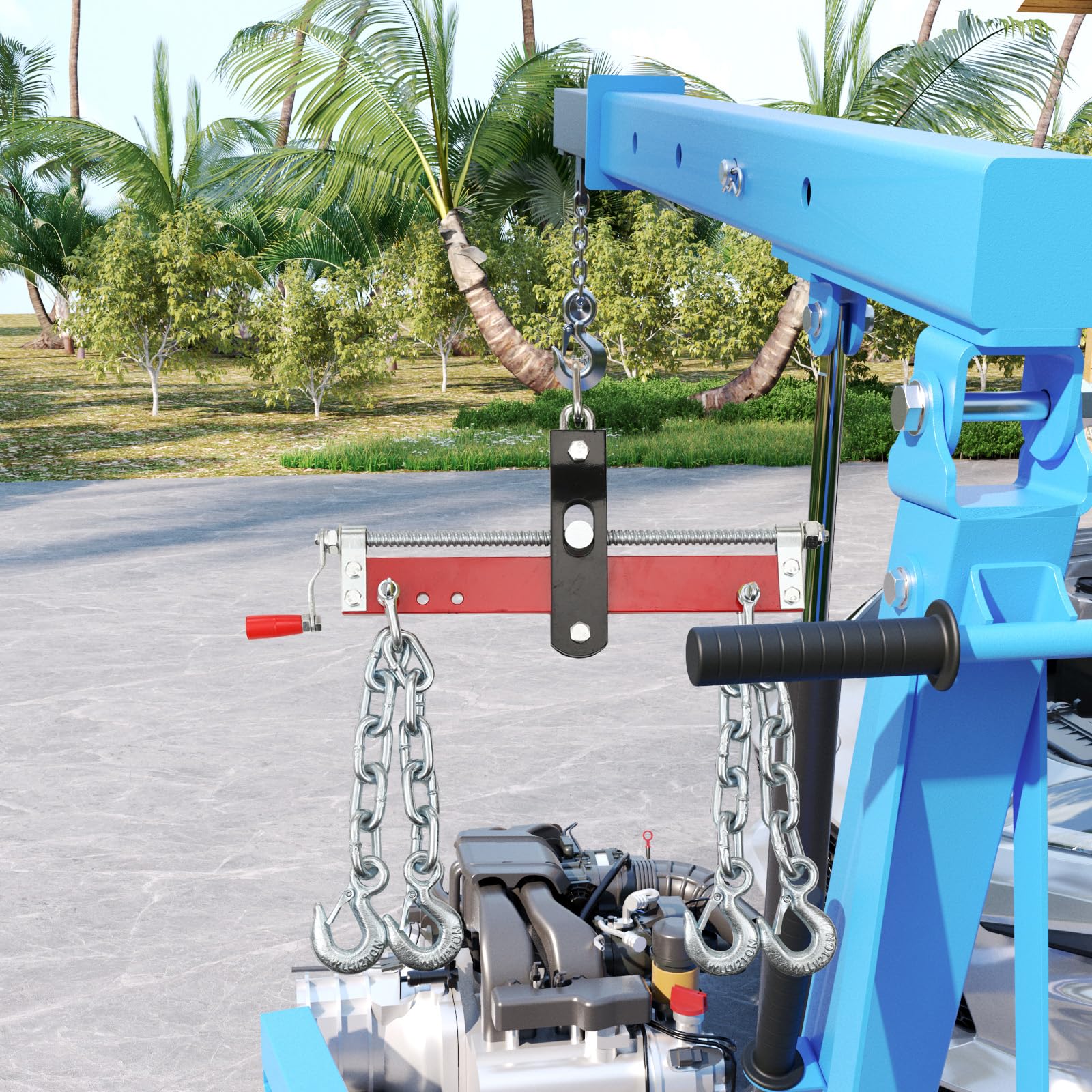 LALABU Balancierer bis zu 900kg Positionierer für Werkstattkran als Kettenzug,Werkstattkran Positionierer für Motorkran Kran Werkstattkran Hebekran