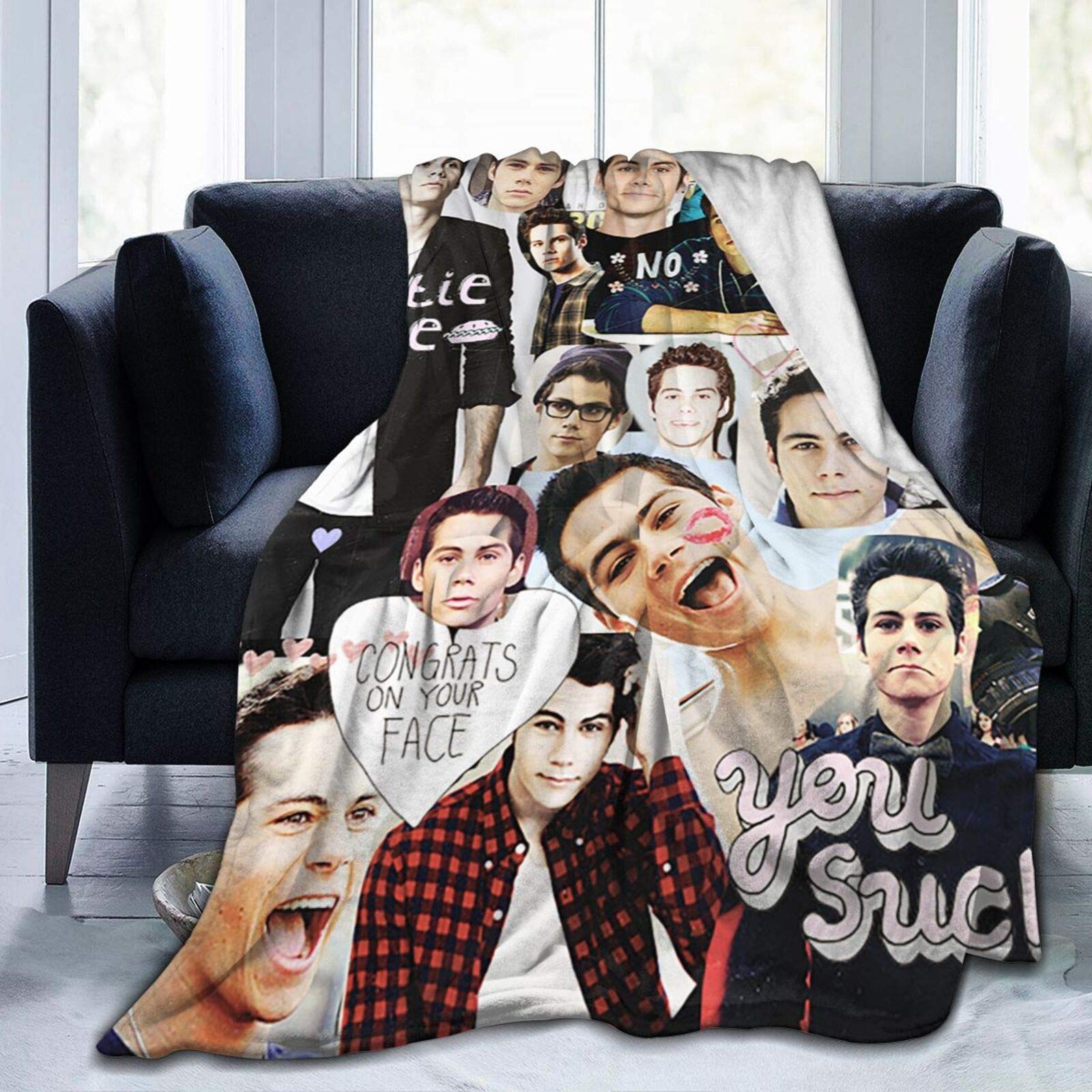 Piccola coperta in flanella calda e accogliente per tutte le stagioni, adatta per divano, letto, campeggio, viaggi