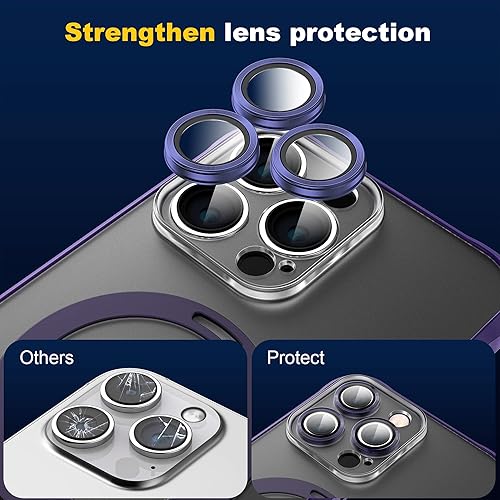 Miniatura 4 de TIANLI Funda diseñada para iPhone 12 Pro con soporte magnético invisible compatible con MagSafe, protección de cuerpo completo, antideslizante,