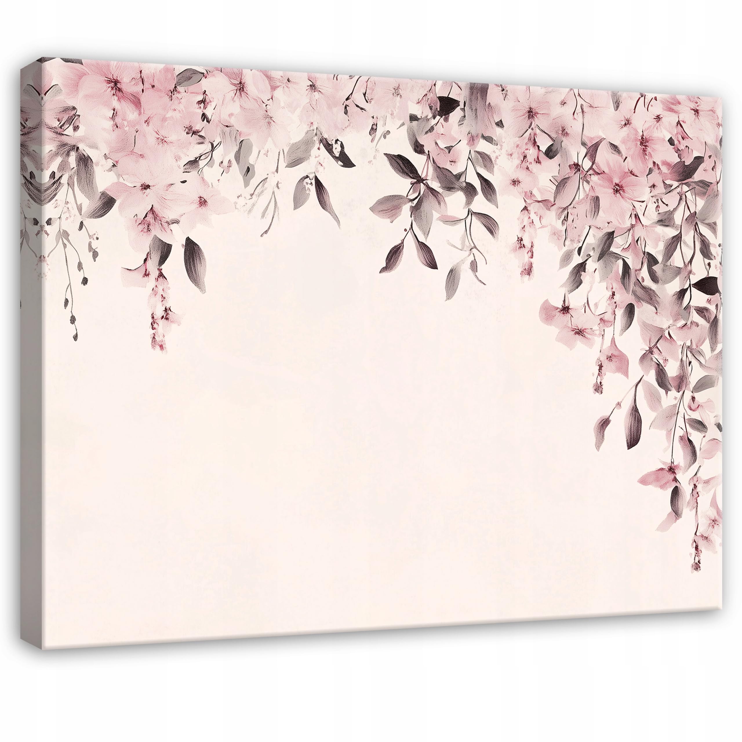 WallArena - Canvas Art - Botany - 100x70 cm Prints - Picture On Canvas - XXL Large Wall Art For Living Room & Bedroom - Modern Living Room Wall Art - Art Canvas Print Rose Beige