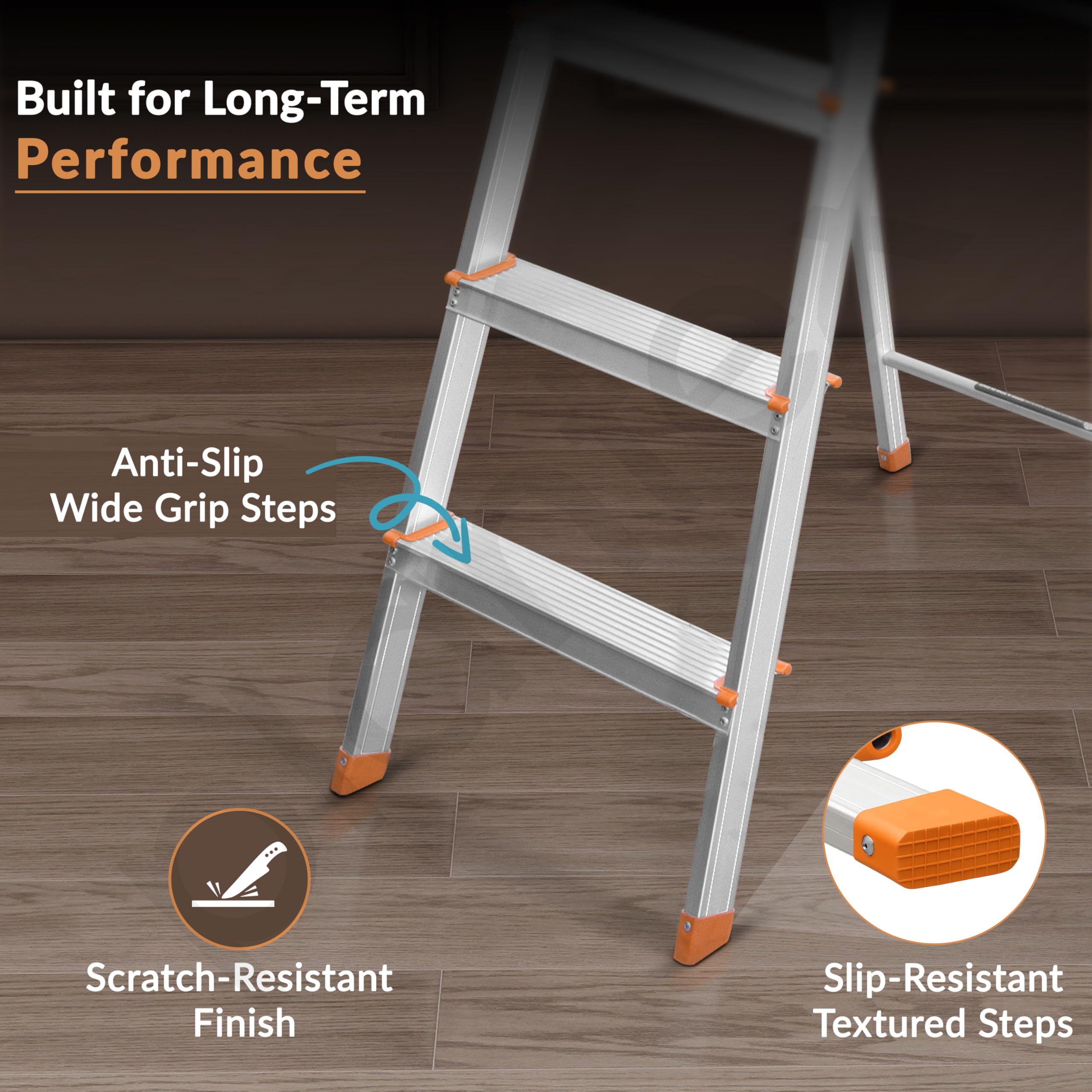 Plantex Legend 4 Step Ladder - Lightweight & Foldable -4
