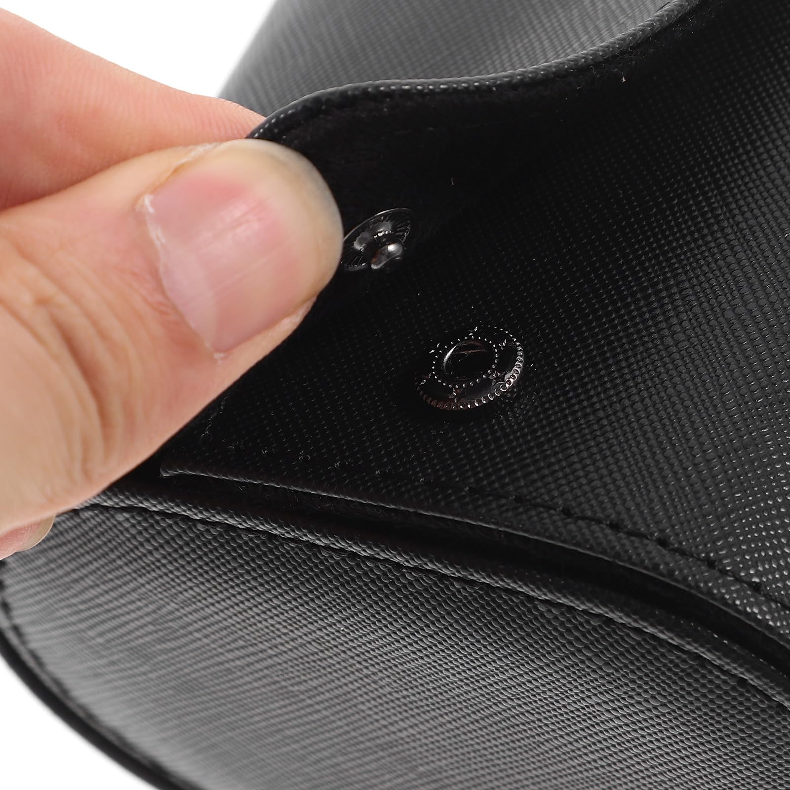 Custodia Organizer Rotondo Elegante e Portatile Porta Orologi da Viaggio in Pelle Pu Nera 3 Scomparti Elastici per Orologi e Gioielli