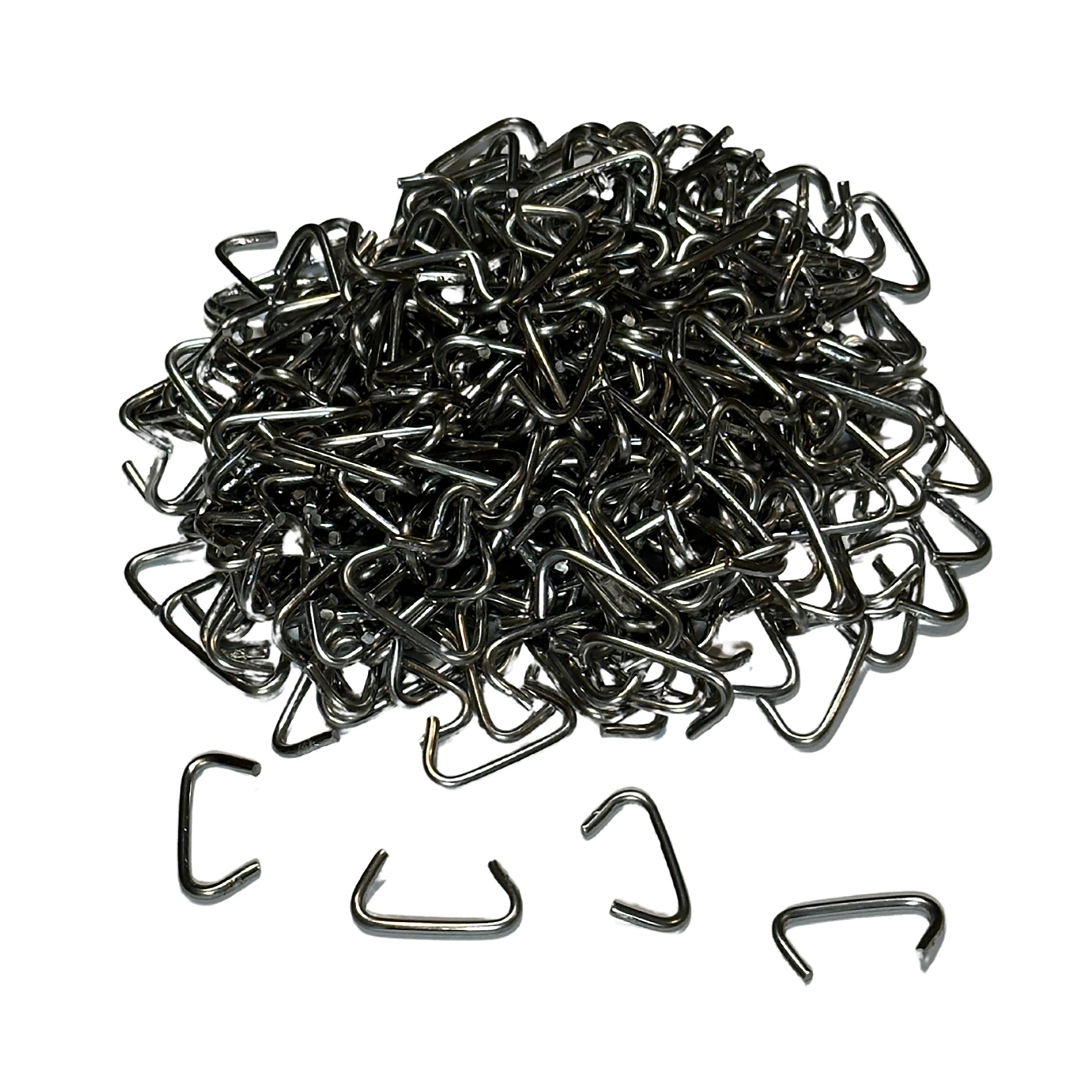 3/4 Inch Stainless Steel Hog Rings (320 Count Bag, 12oz) - Blunt Tip - Made in USA