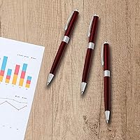 Vista 8 de Cambond Ballpoint Pens Red Pen - Black Ink Fancy Pens for Journaling Gift Business Men Police Flight Attendants, Smooth Writing 1.0 mm Medium Point