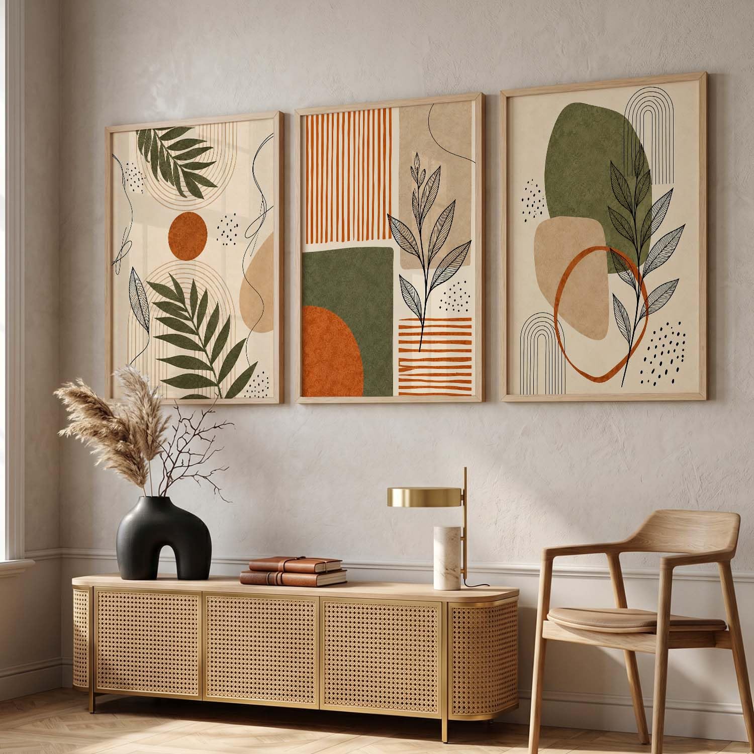 BOHO Wall Art Set - Maximalist Prints with Frame -18 BOHO Wall Art Set - Maximalist Prints with Frame -18