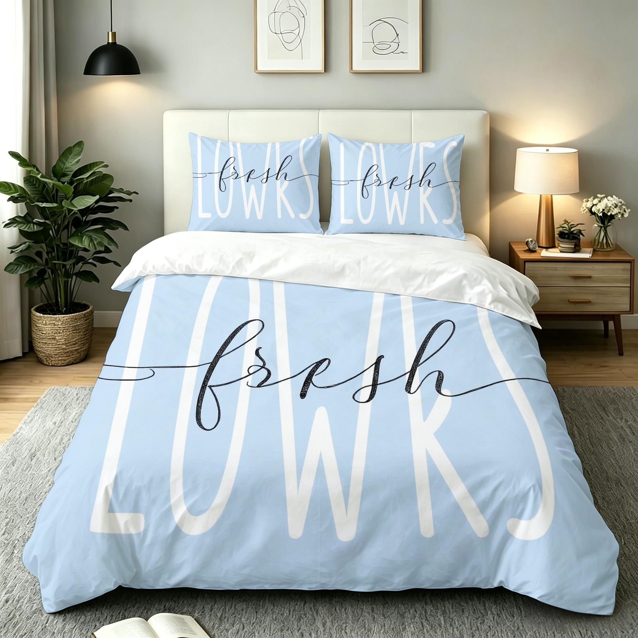 Copripiumino Matrimoniale Linee Blu 260x240, ZQ8262 | Traspiranti Durevoli Microfibra, per Tutta la Famiglia, Matrimoniale, per Tutte le Stagioni, con 2 Federe 50x80 cm
