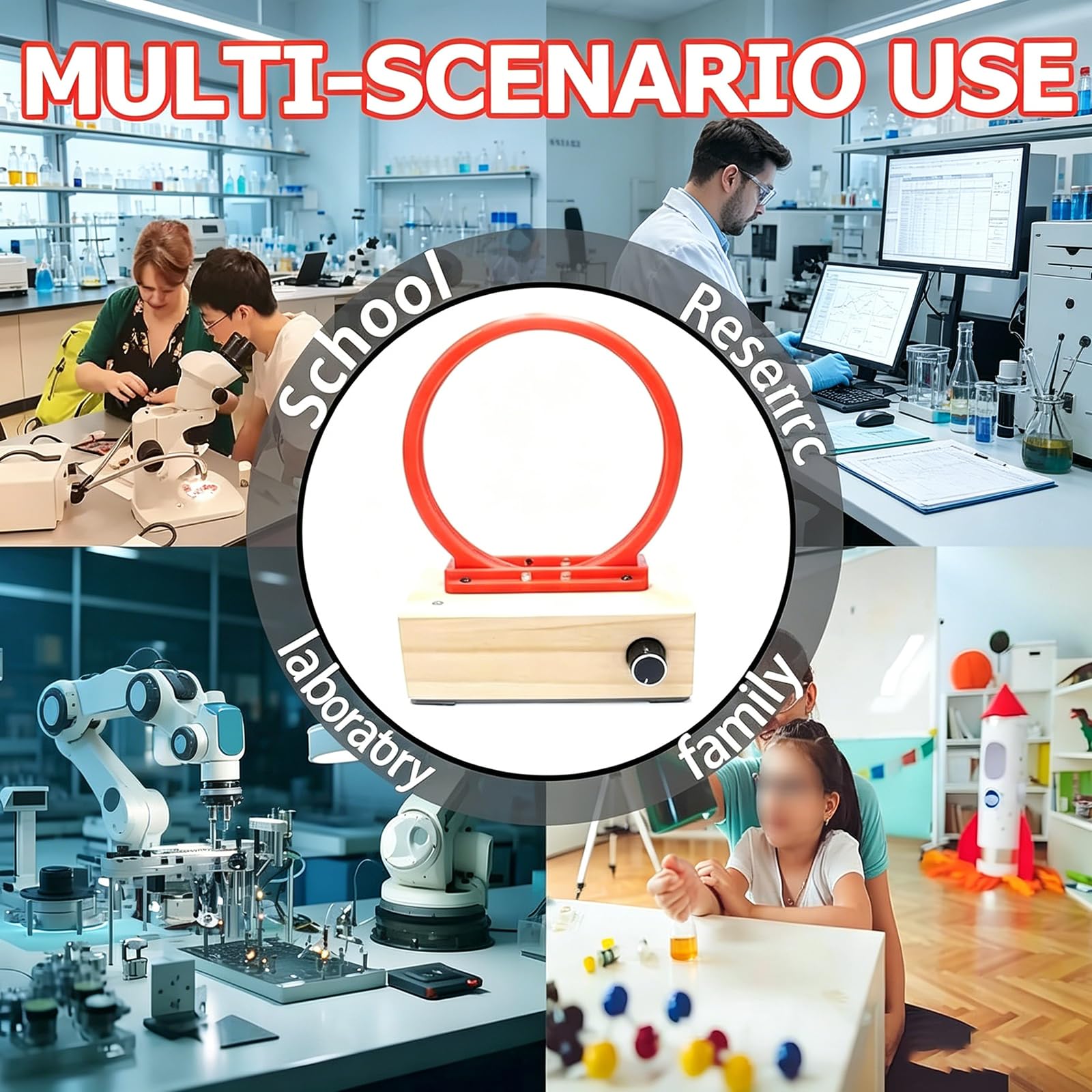 Modello Fai-da-Te di Macchina A Moto Perpetuo, Kit per Esperimenti di Fisica con Ciclotrone Elettromagnetico, Controllo Preciso A Sfera Singola, per Laboratorio Ed Esperimenti Scientifici.