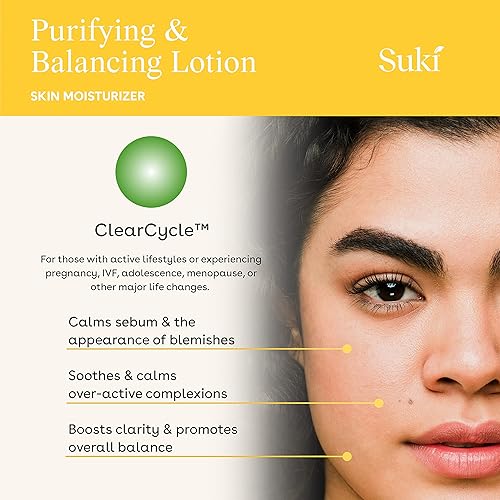 Miniatura 2 de Suki Loción de día purificadora y equilibrante para el cuidado de la piel con ácido salicílico, hidratante facial hidratante y antienvejecimiento