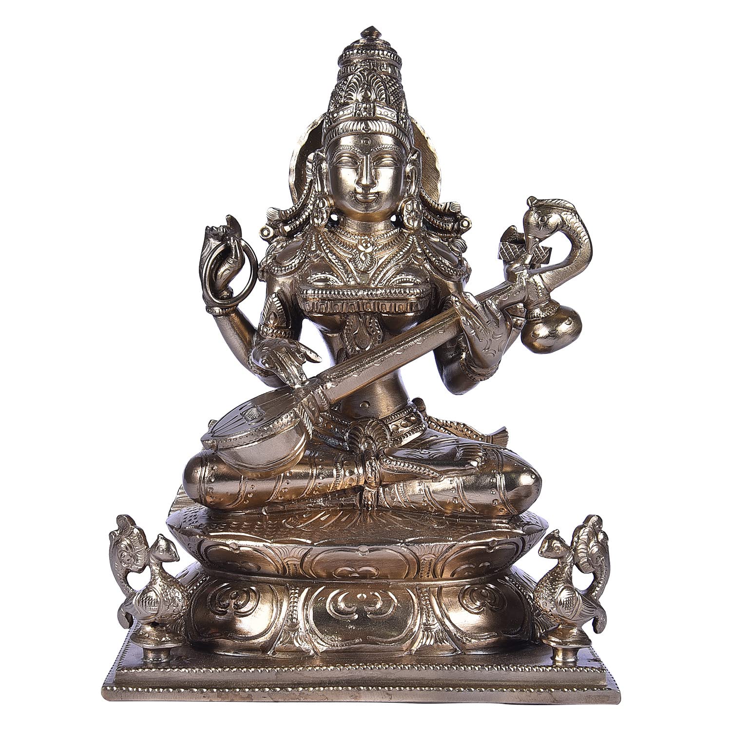 Buy THAR ARTS AND FURNITURE Bronze Goddess Saraswati Statue Goddess