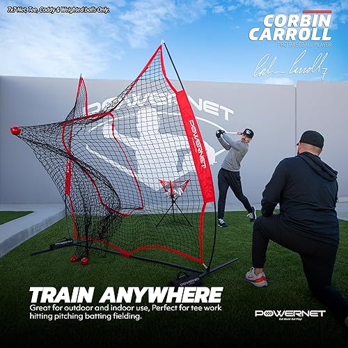 Miniatura 9 de PowerNet Baseball Softball Practice Net for Hitting and Throwing with 7x7 Bow Frame