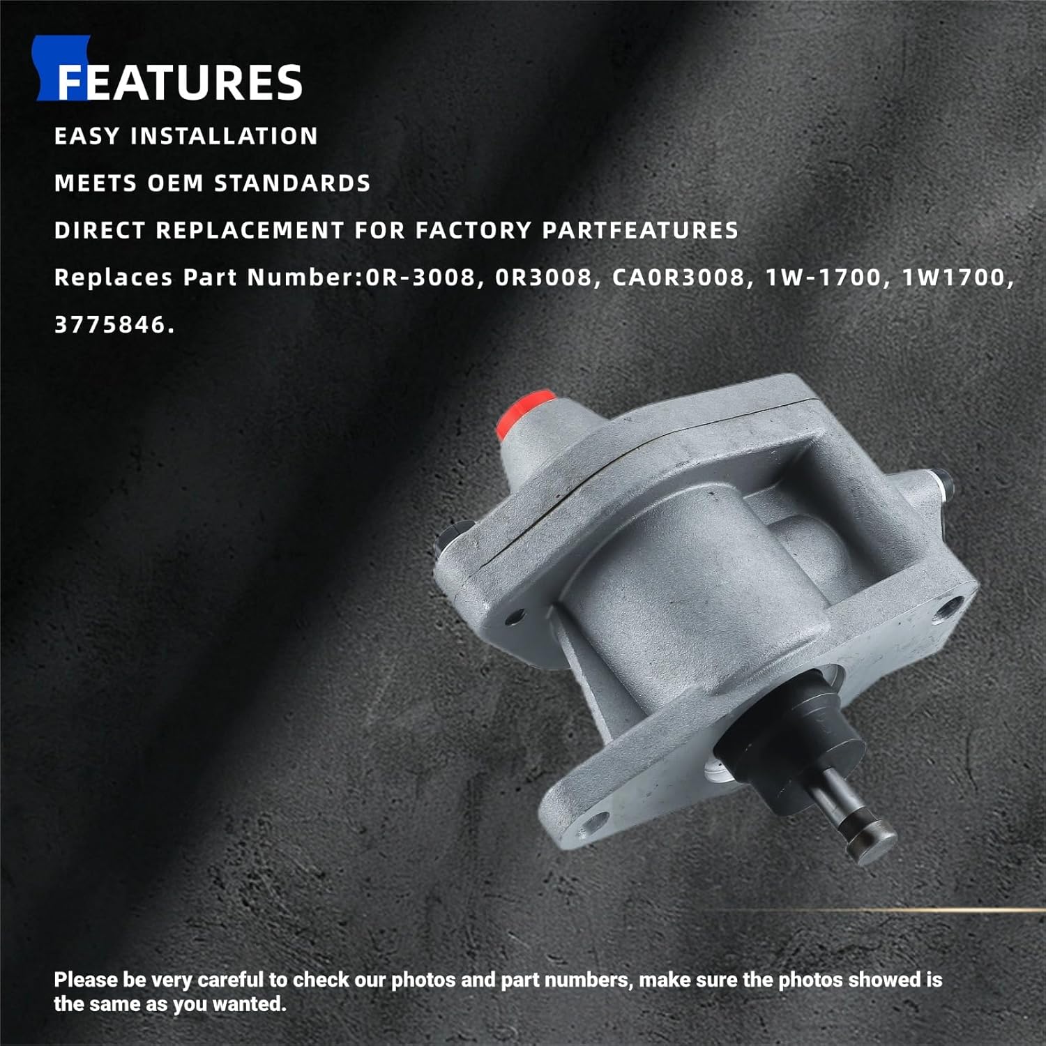 1W1700 1W-1700 Fuel Transfer Pump for Caterpillar 3406B HT400 3406C 627E 623F 627F 621F 621E 623E 621B 57H D8N D8R 8SU 814B 824GII 824G 824S Replace 0R-3008 3775846