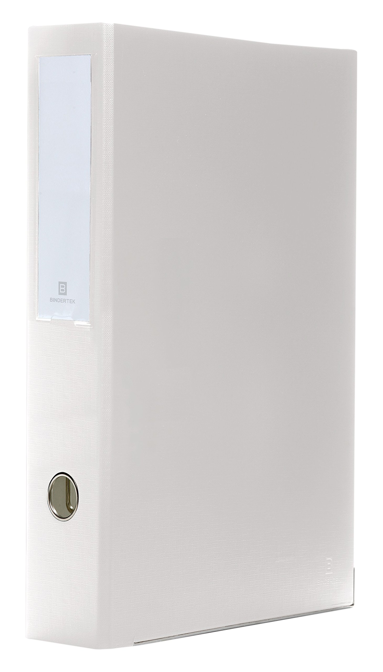 Bindertek 3-Ring Premium Legal Binder for 8.5" x 14" Paper - White, 2" Spine Width, 325 Sheet Capacity, 1.25" D-Rings, Linen-Textured Covers, Steel