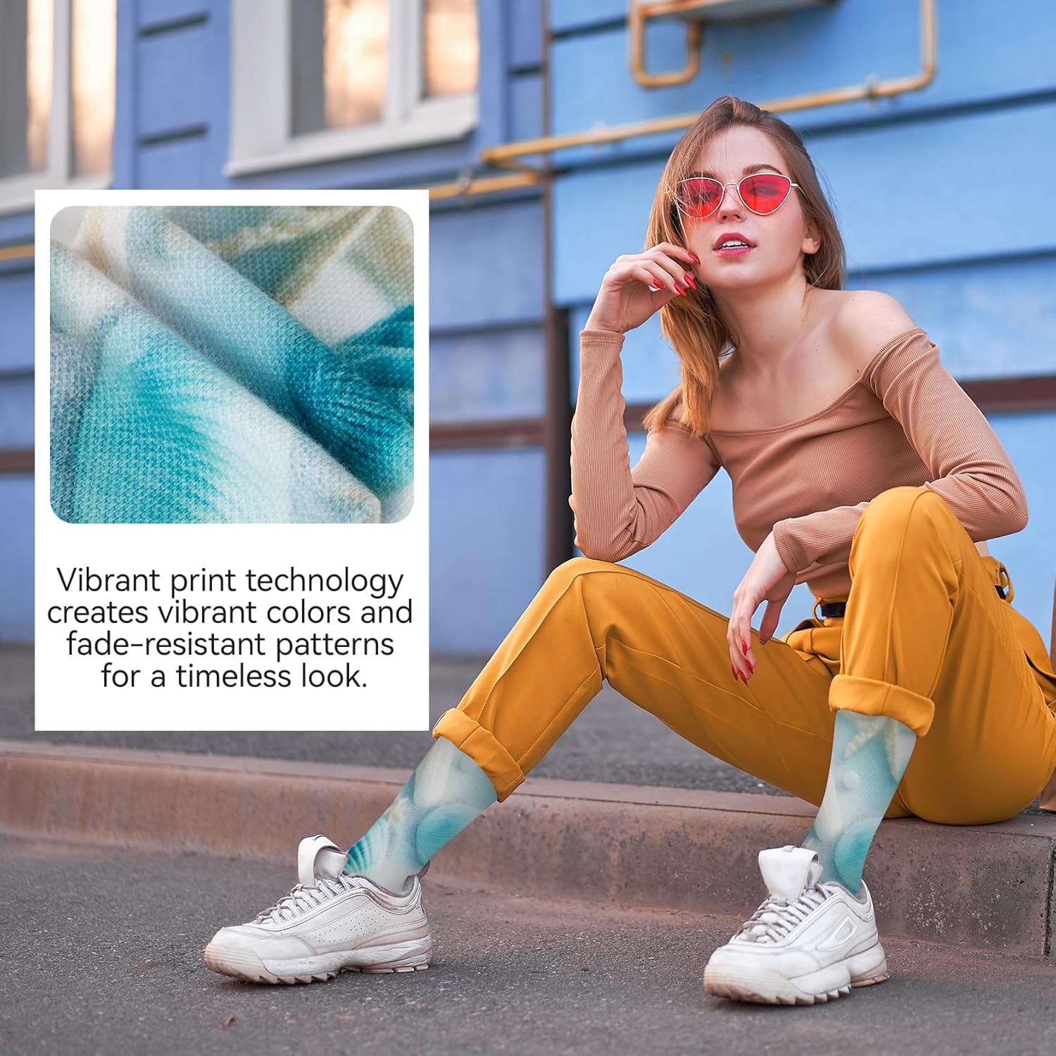 VividPrint 5-Toe Socks (3 Pairs) – Stylish Crew Socks for Women & Men, Breathable & Supportive - Image 2