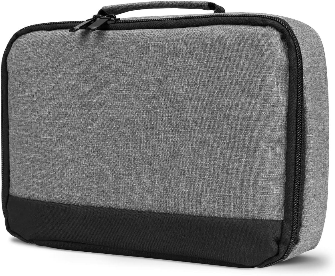 Projector Carrying Case Grey 12 x 7.5 x 4 Inches , Compatible with Projector Bag with Accessories Pockets