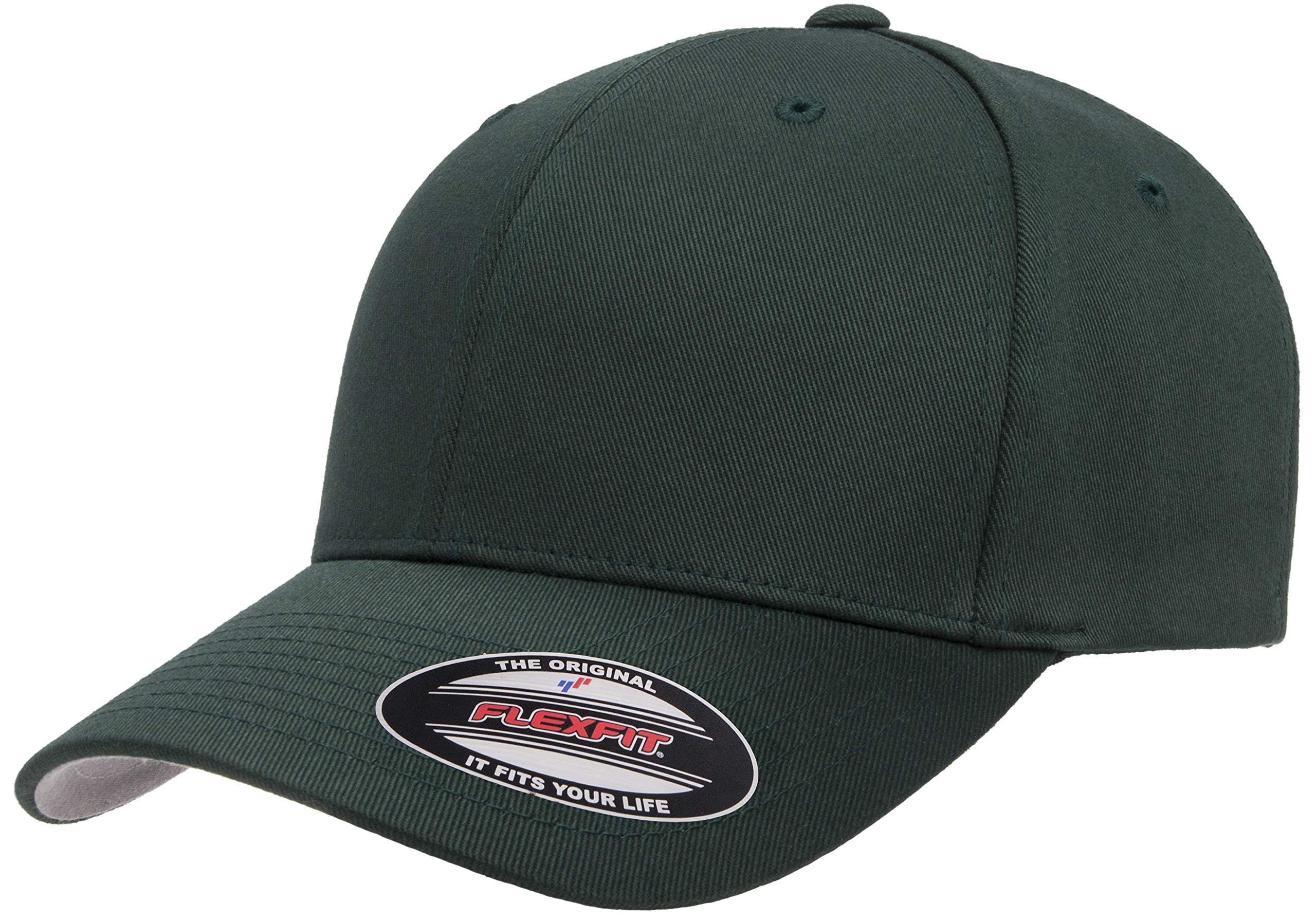Flexfit Men's Athletic Baseball Fitted Cap, Spruce, S-M