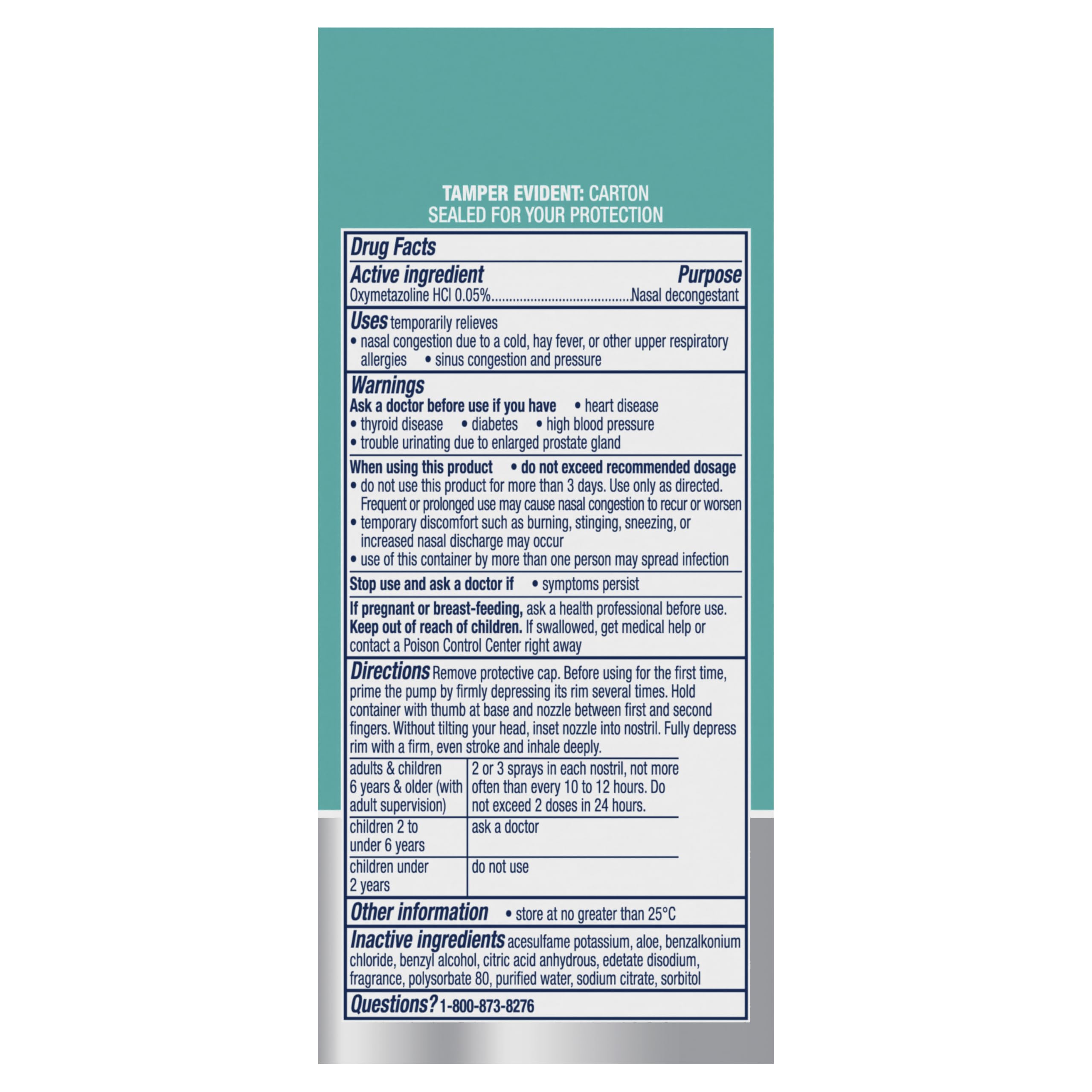 Vicks Sinex Severe Congestion Nasal Spray, Moisturizing Ultra Fine Mist with Aloe, Nasal Decongestant Sinus Medicine, Nasal Congestion & Sinus Pressure Relief Due to Cold or Allergies, 530 Sprays — Amazon image 14