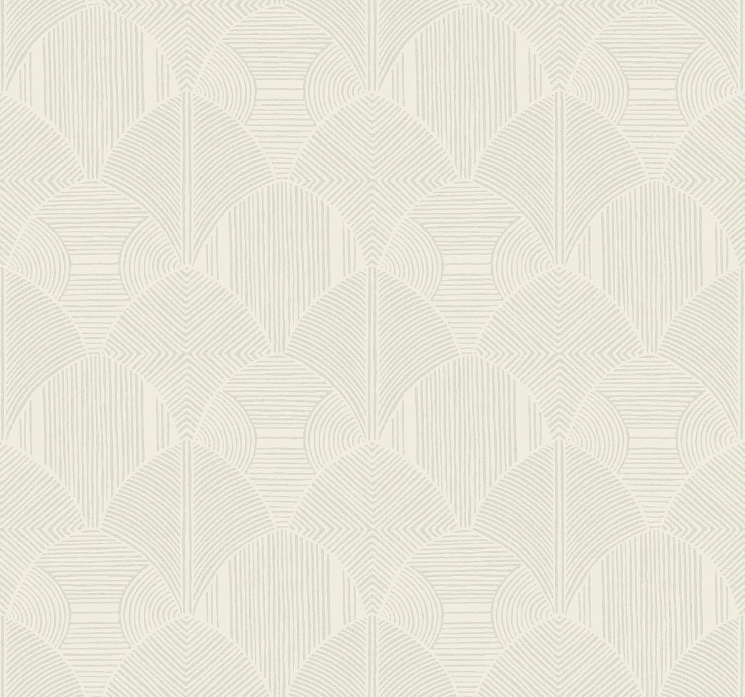 A-Street Prints Meyberg Ivory Geometric Wallpaper, 4155-72805